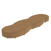 Pro Series Rustic Connect Curved Swell Backless Seating, 16-Piece Set - Pecan