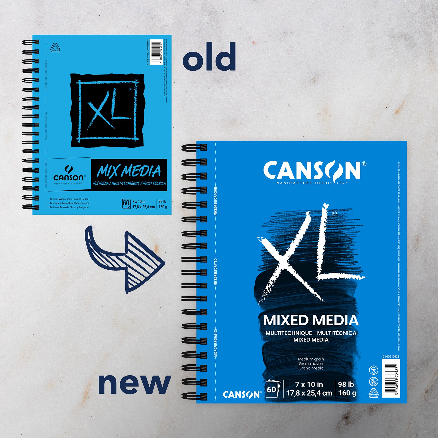 XL Series Mixed Media Pad, Side Wire Binding, 60 Sheet, 7x10 inch, 1 Count