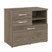 Bush Business Furniture Studio C Office Storage Cabinet with Drawers and Shelves in Modern Hickory - 29.72" Width x 16.93" Depth x 25.98" Height