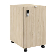 Bush Business Furniture Assure Mobile File Cabinet with Drawers and Keypad Lock in Natural Elm - 15.65" Width x 20.24" Depth x 25.91" Height
