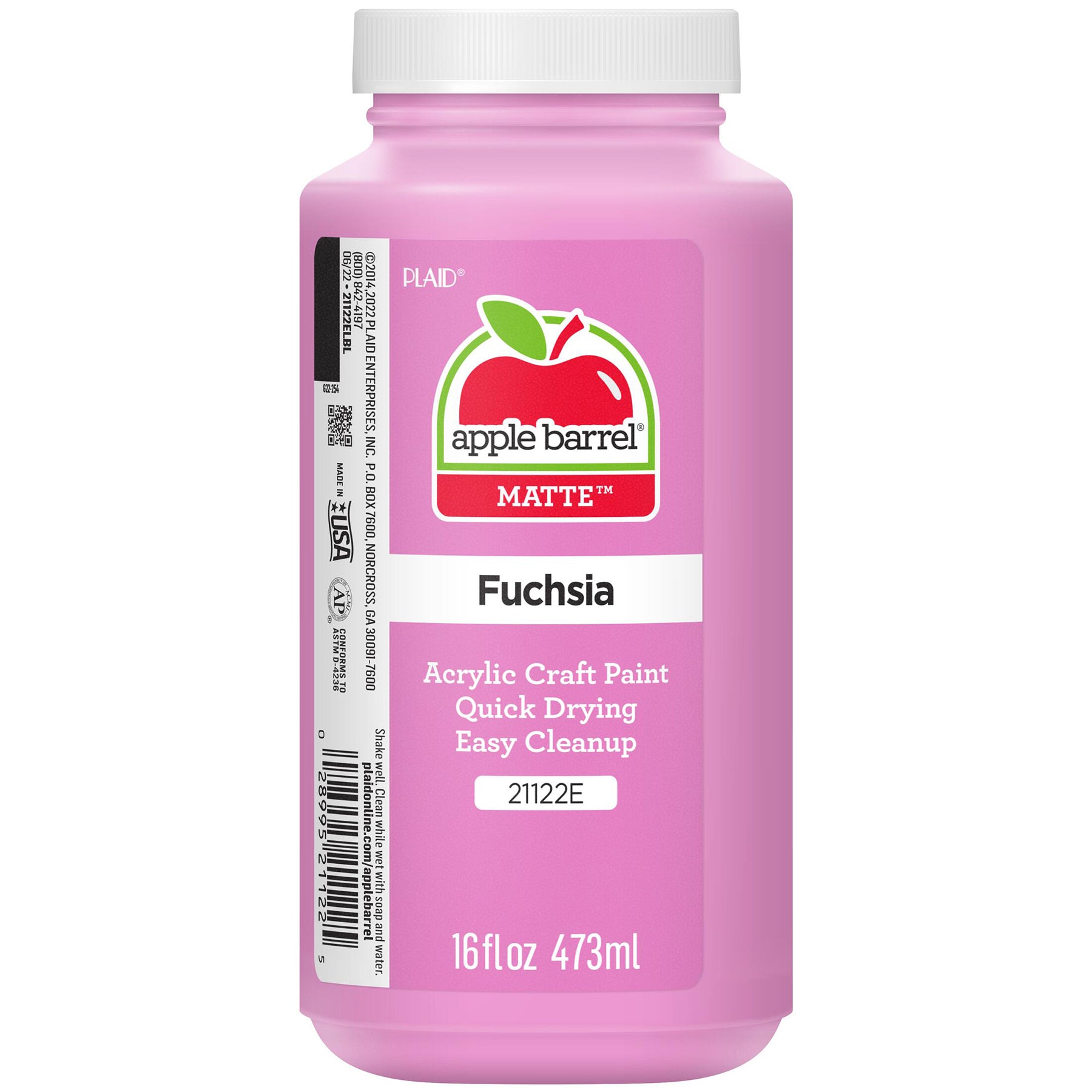 Acrylic Paint Matte, 16oz., Fuchsia