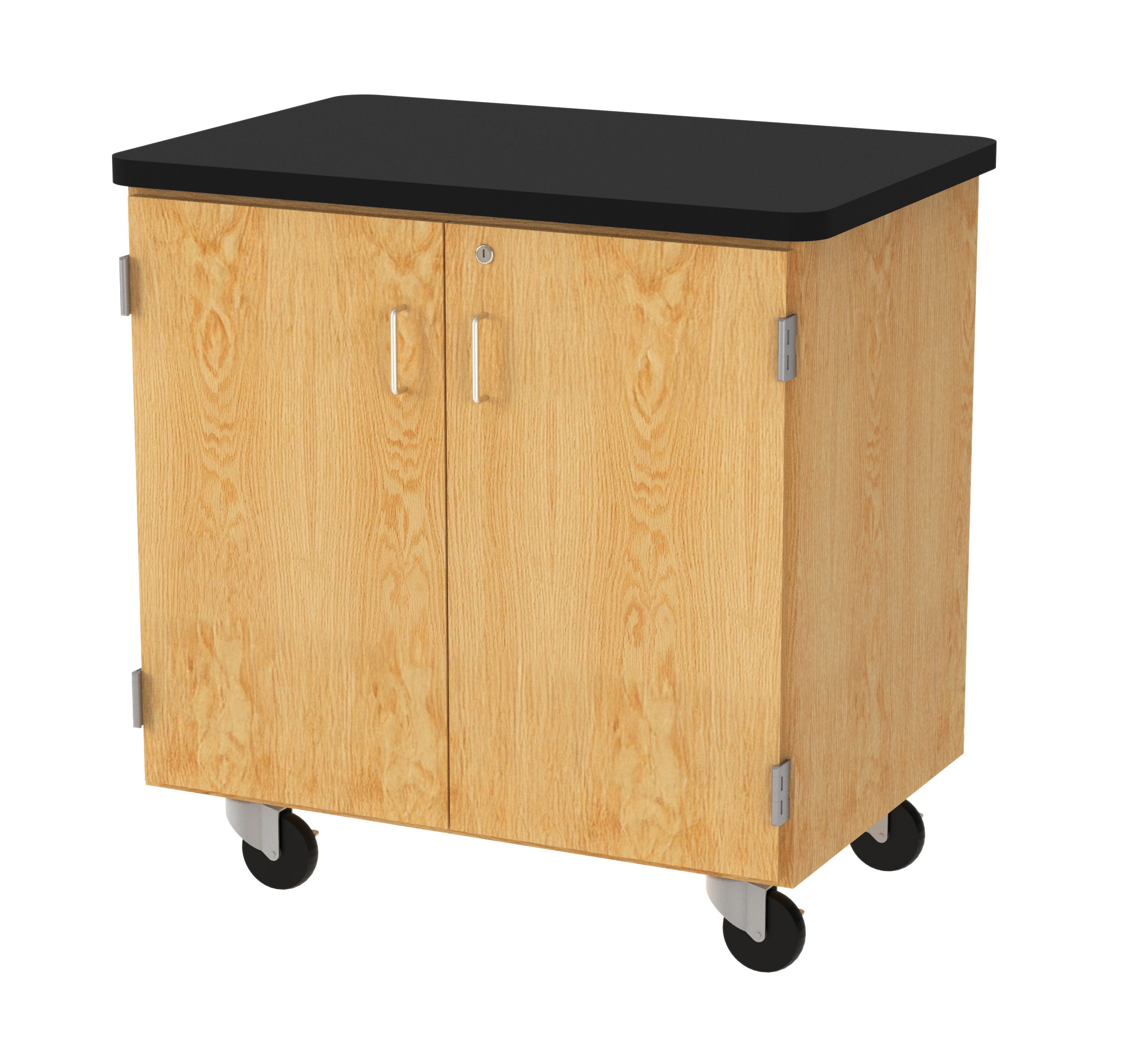 Access Touchdown Mobile Storage Cabinet - Red Oak, 36"W x 24"D x 36"H