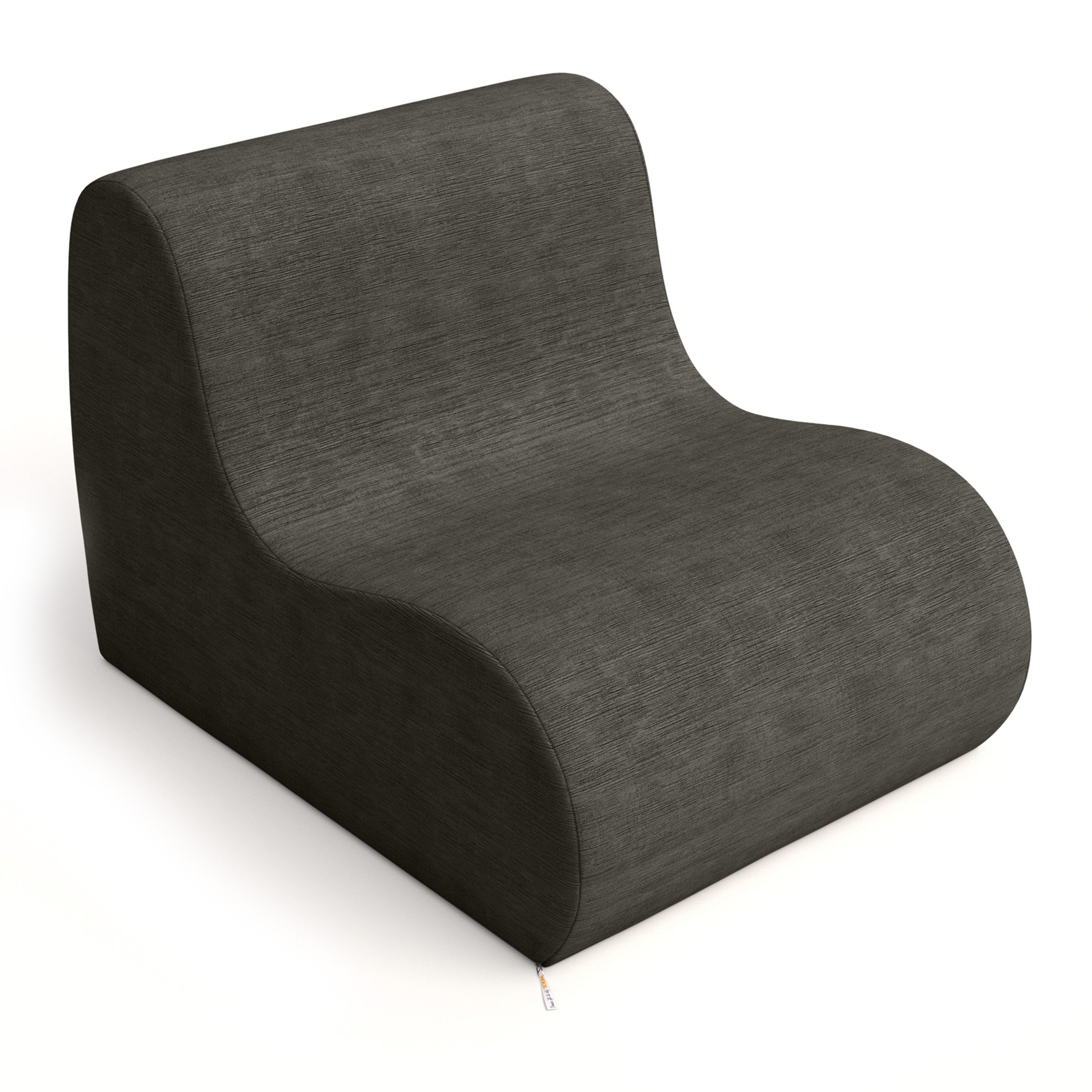 Jaxx Uptown Large Modern Armless Accent Chair, Charcoal