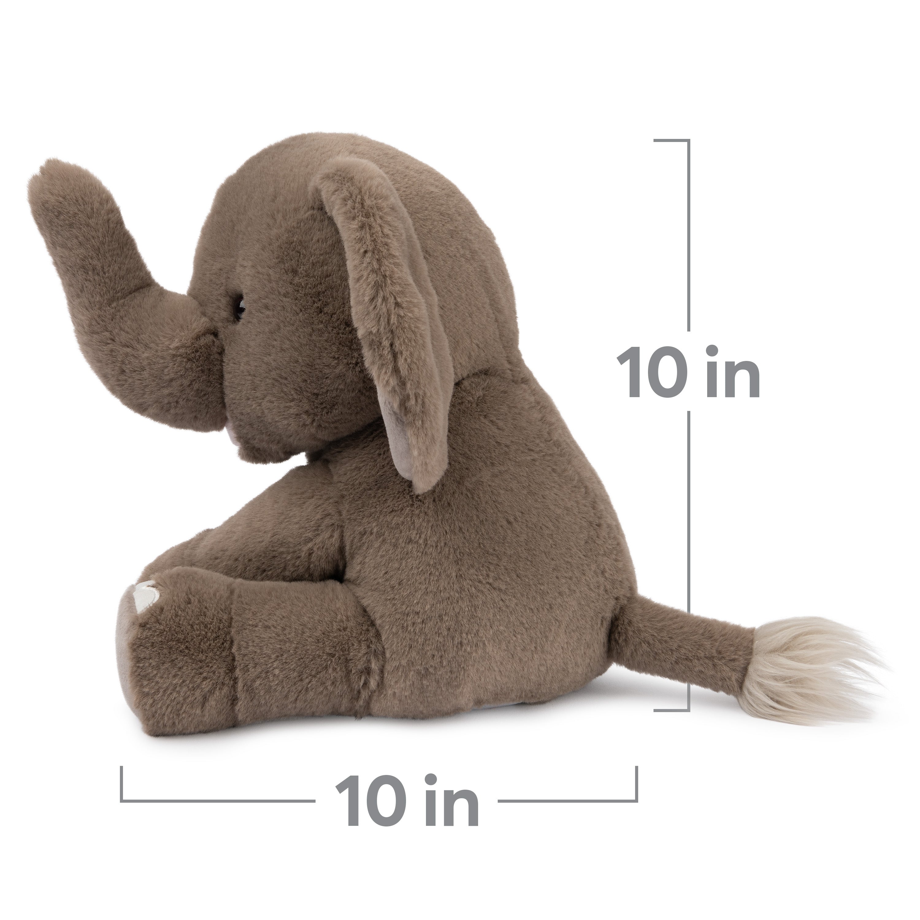 GUND Chai Elephant Plush, Premium Stuffed Animal for Ages 1 and Up, Gray, 10”