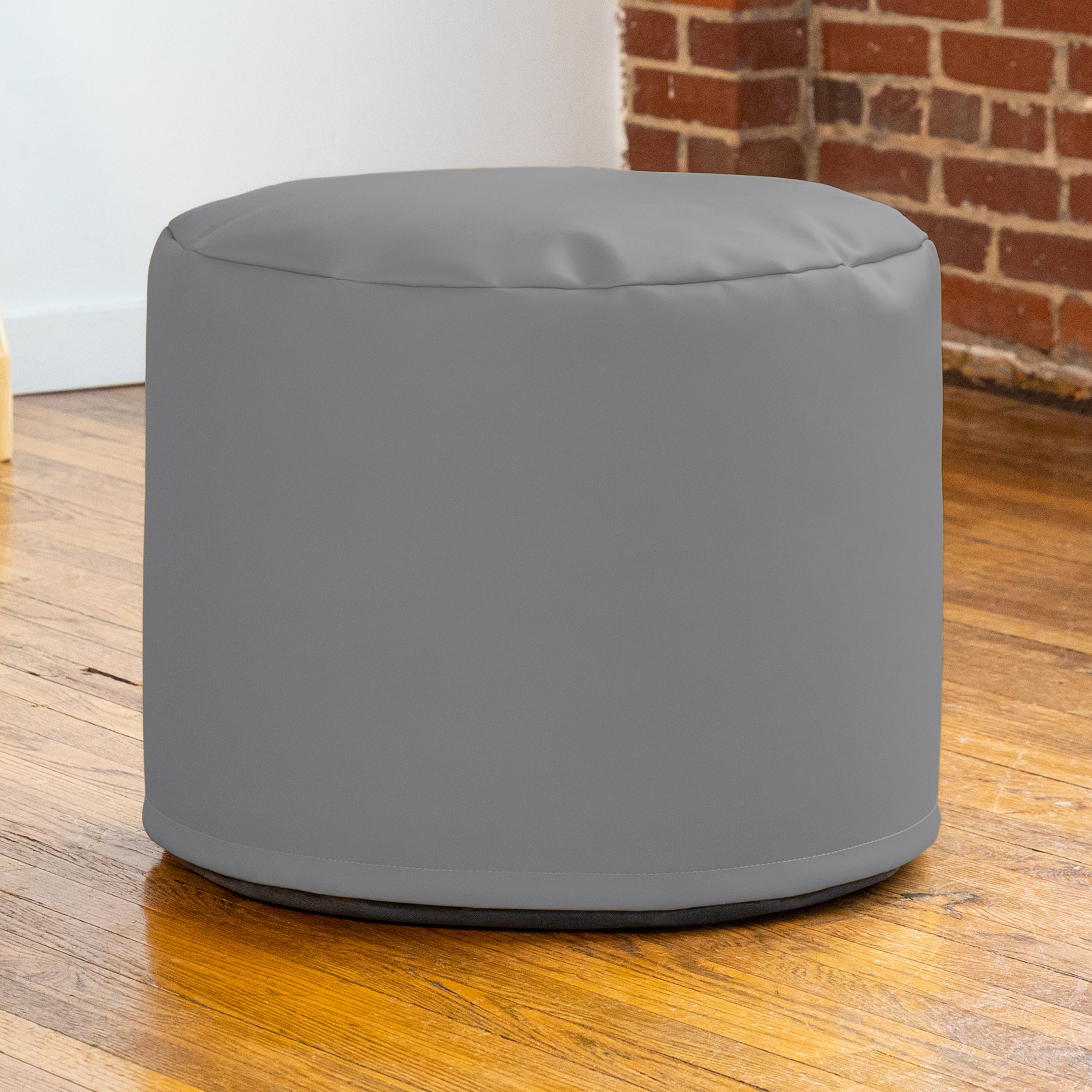 Jaxx Mallo Modular Pouf Classroom Bean Bag Seat, Premium Vinyl - Charcoal