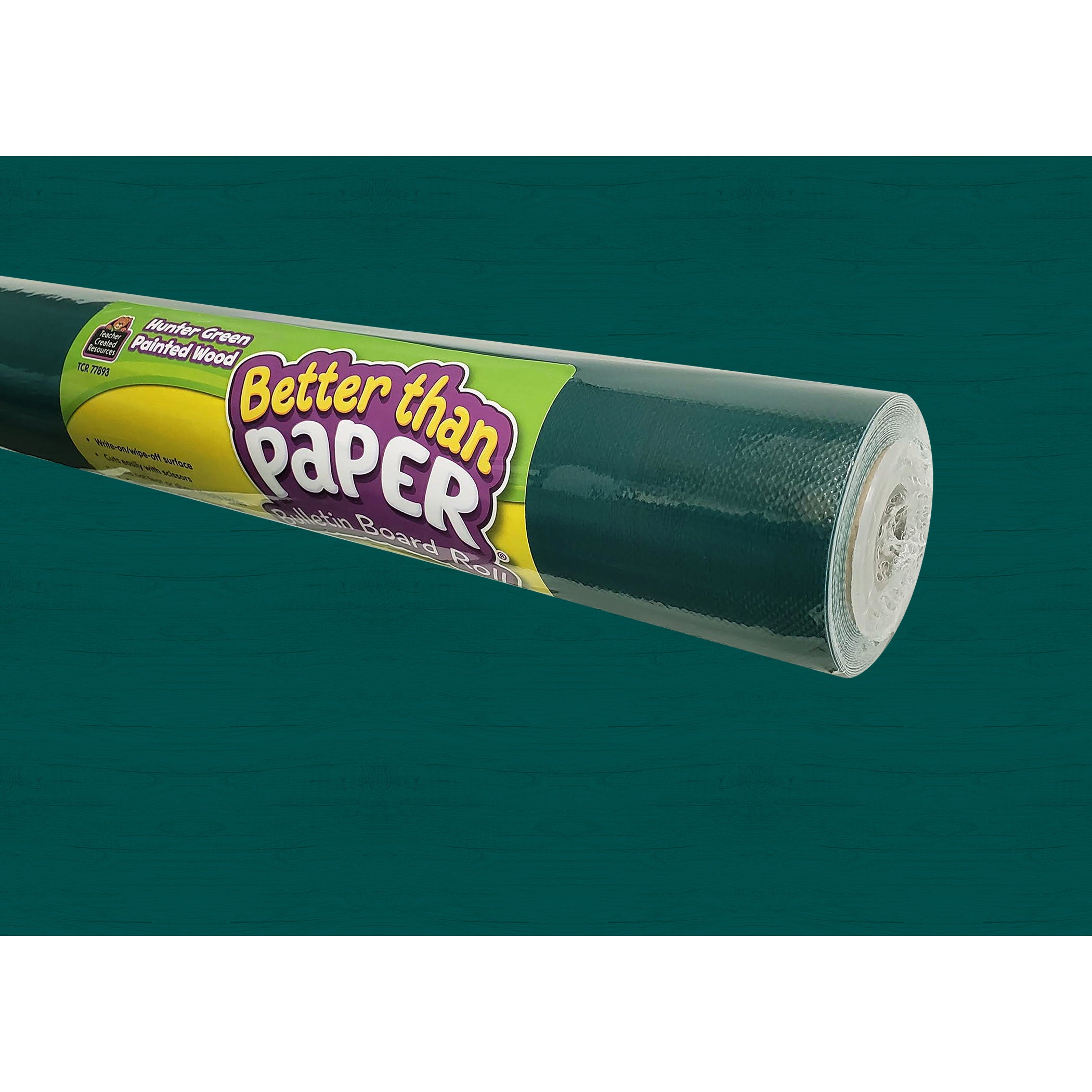 Better Than Paper® Bulletin Board Roll, 4' x 12', Hunter Green, 4 Rolls