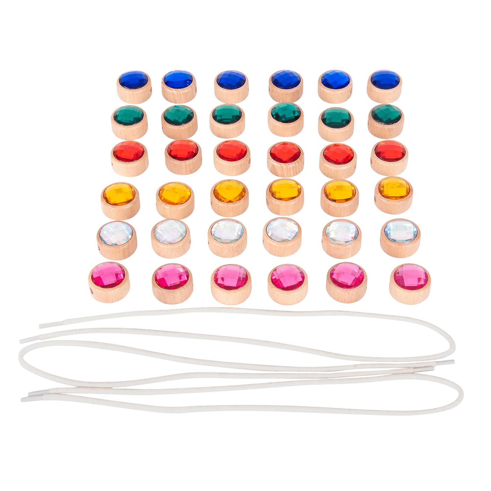Wooden Lacing Jewels