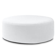 Jaxx Candler Round Couch Ottoman – Oversized Giant Coffee Table Ottoman - Versatile Firm Foam Construction - Kid Safe with Removable Cover, 44”, Luxe Boucle, Boucle White
