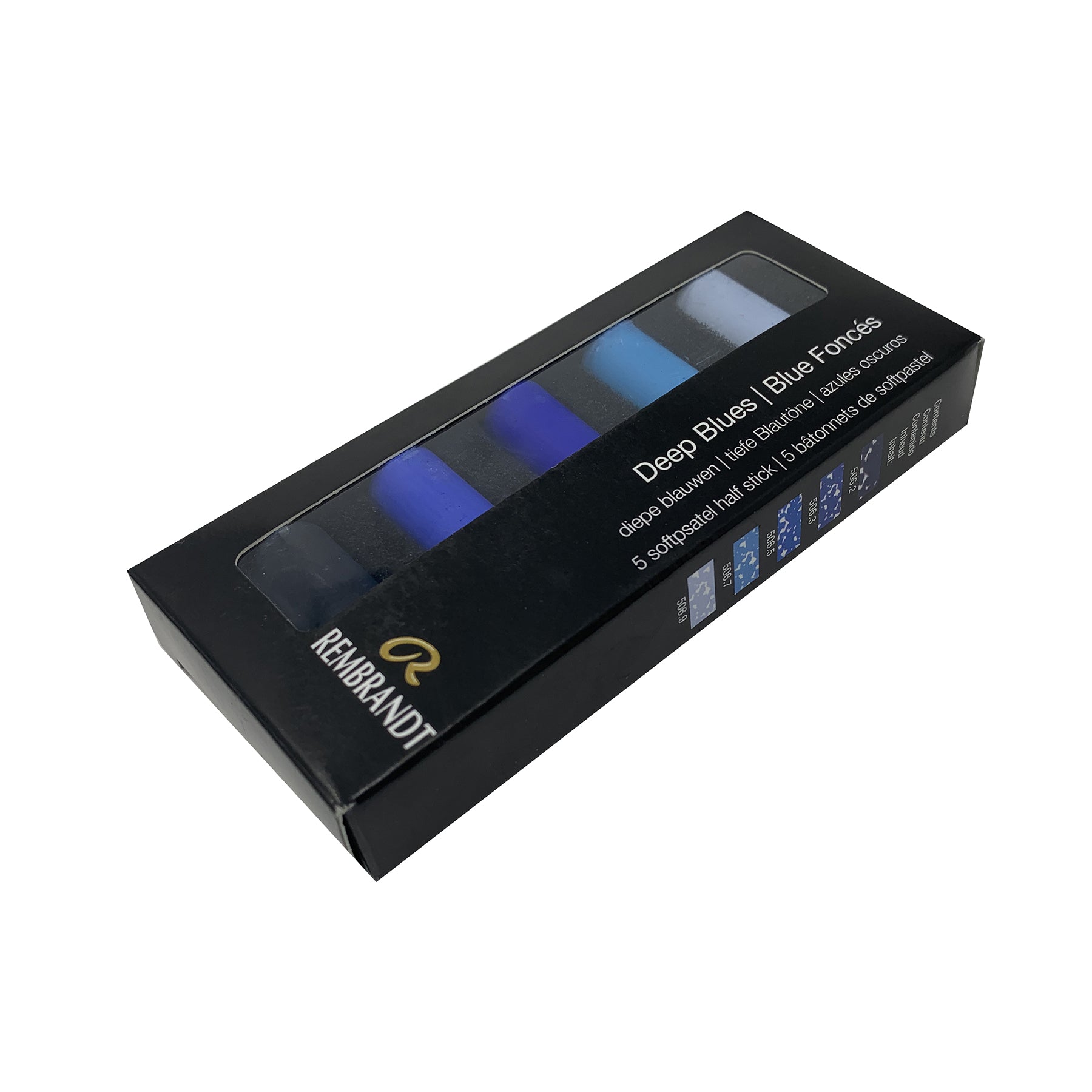 Soft Pastels Micro Sets, 5 Half Sticks, Deep Blues