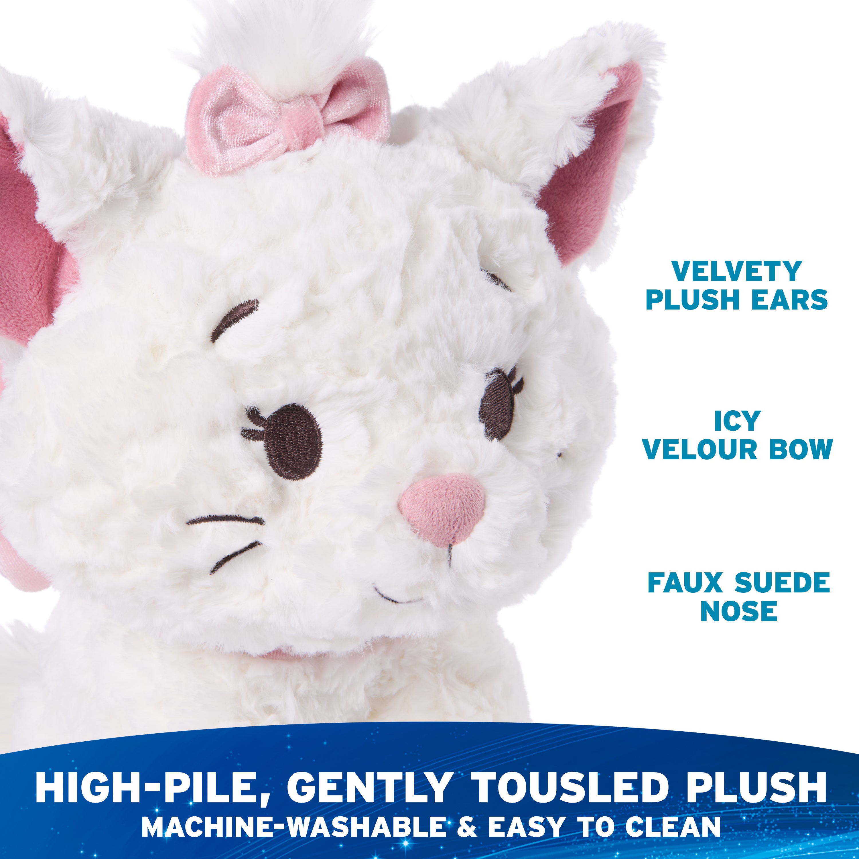 GUND Disney Official Marie Plush, Disney Cozys Collection, The Aristocats Toys, Kitten Stuffed Animal for Ages 1 and Up, White, 10”