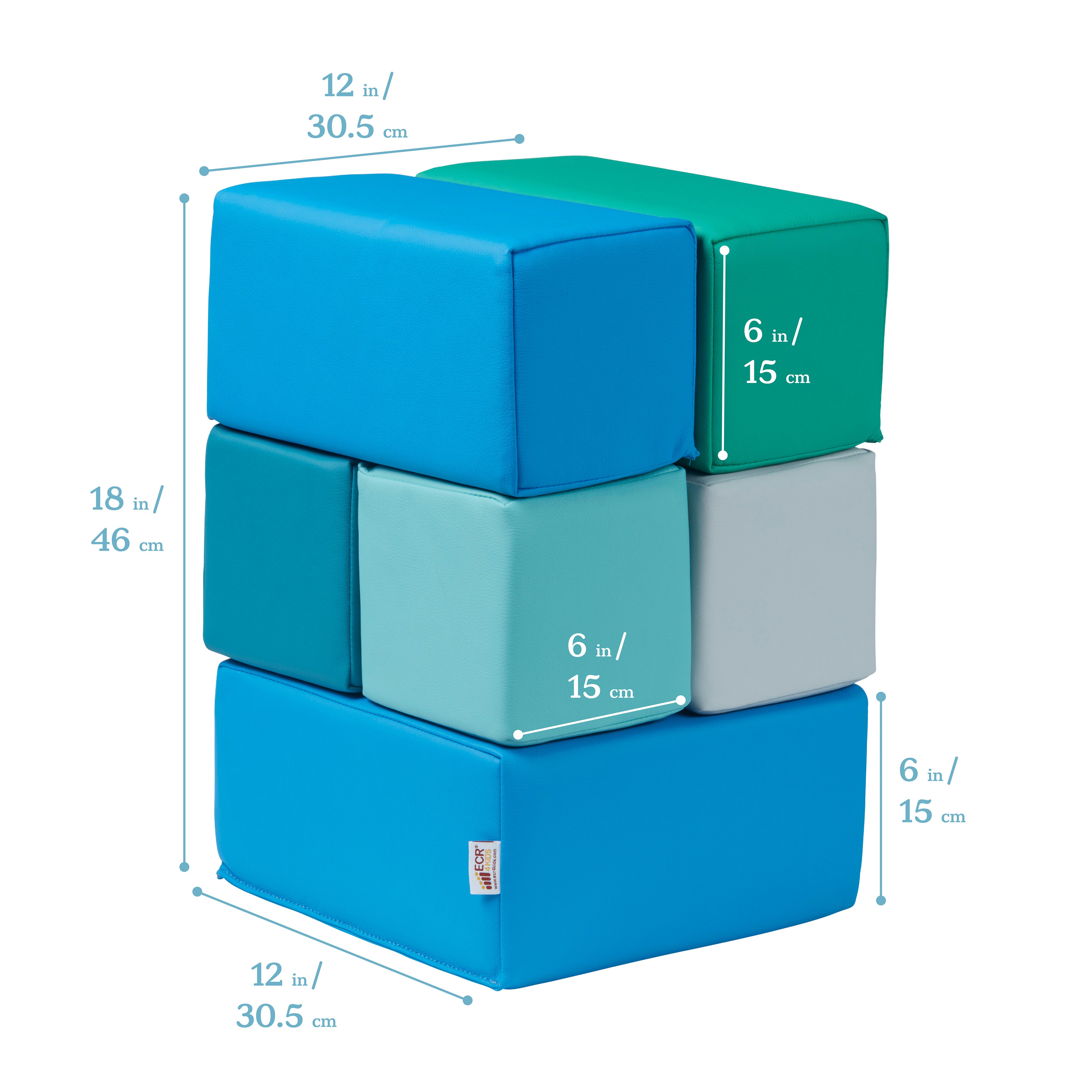 SoftZone Toddler Foam Blocks 7-Piece - Contemporary