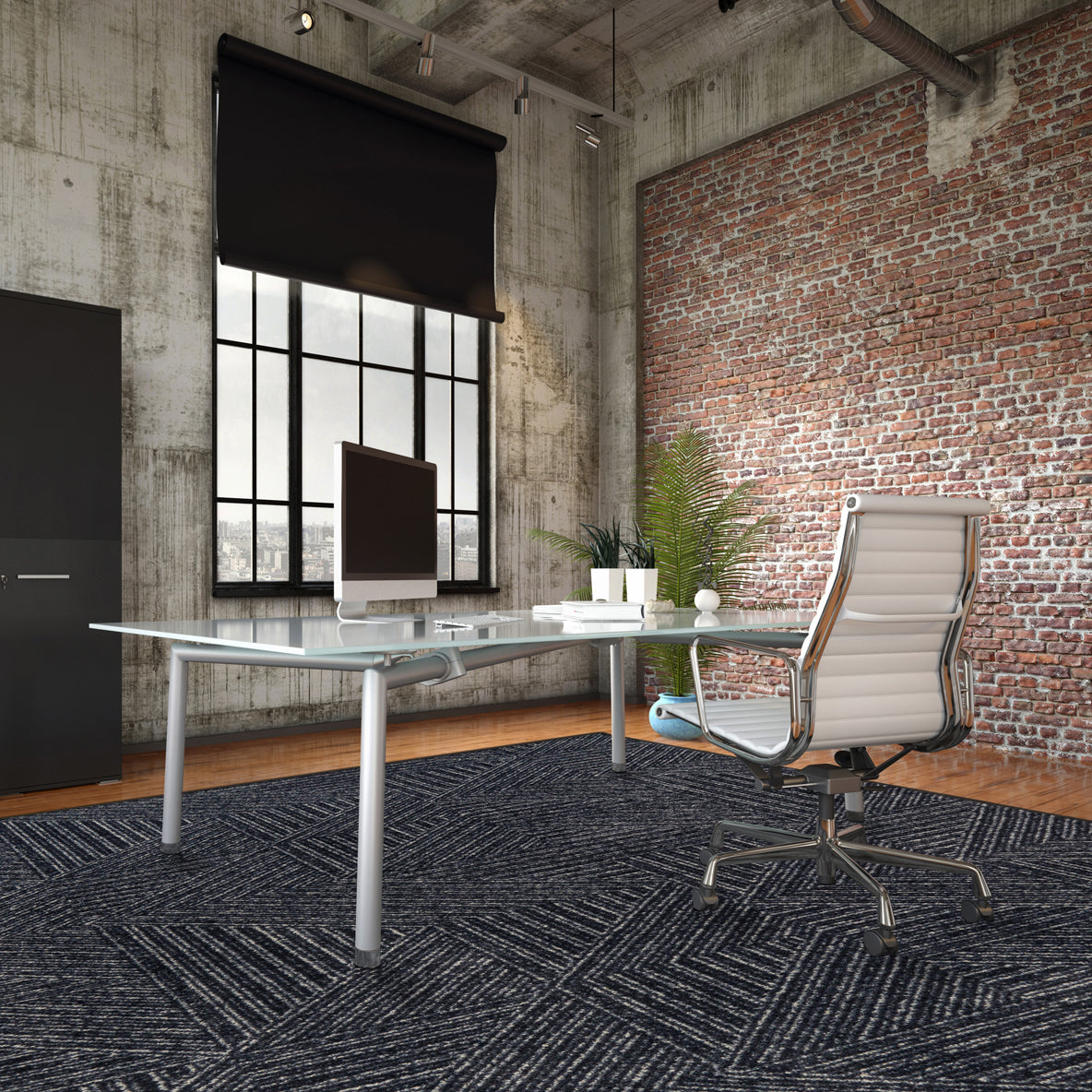 Above Board 3'10" x 5'4" area rug in color Onyx