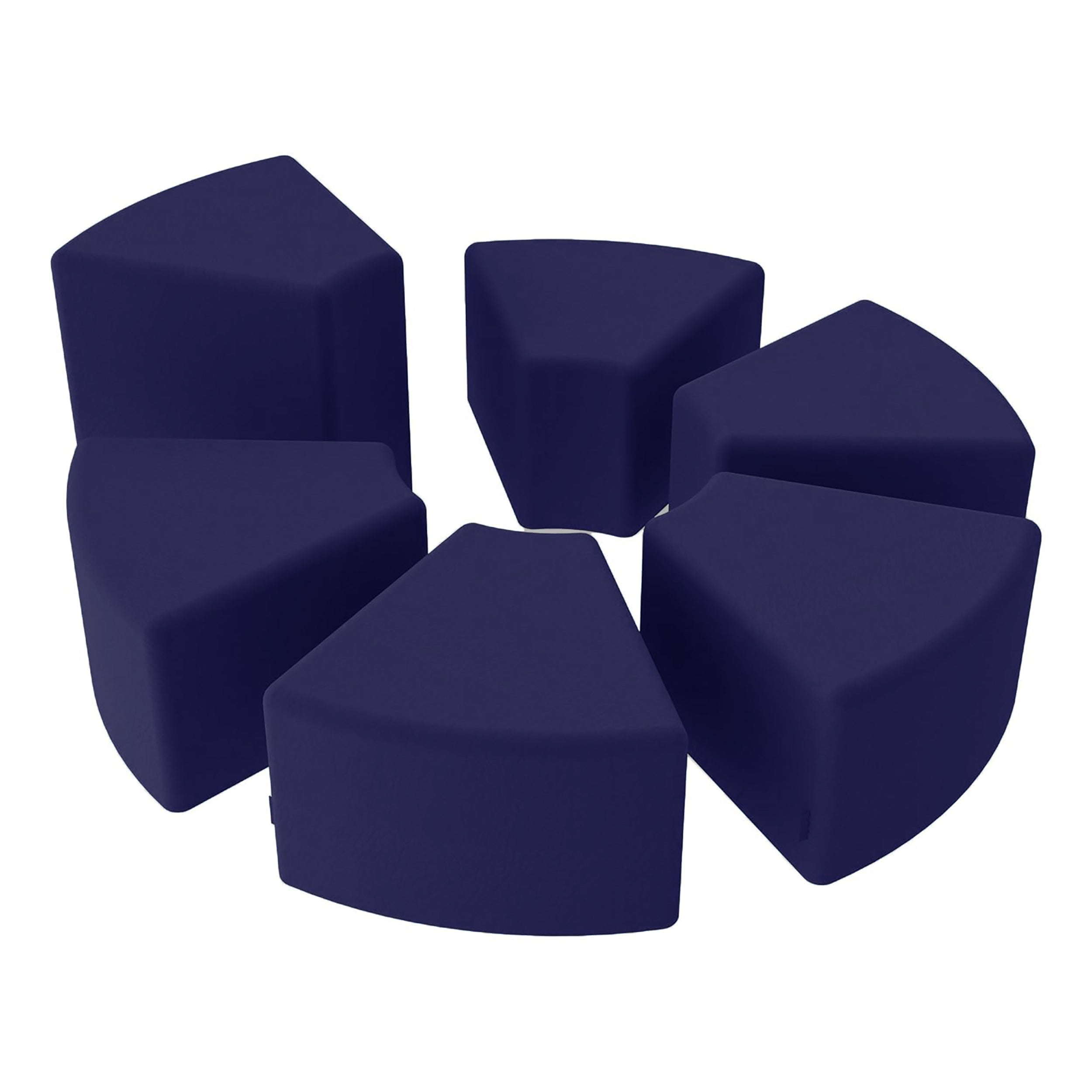 Pro Series Upholstered Wedge Ottoman 18" Height - Navy