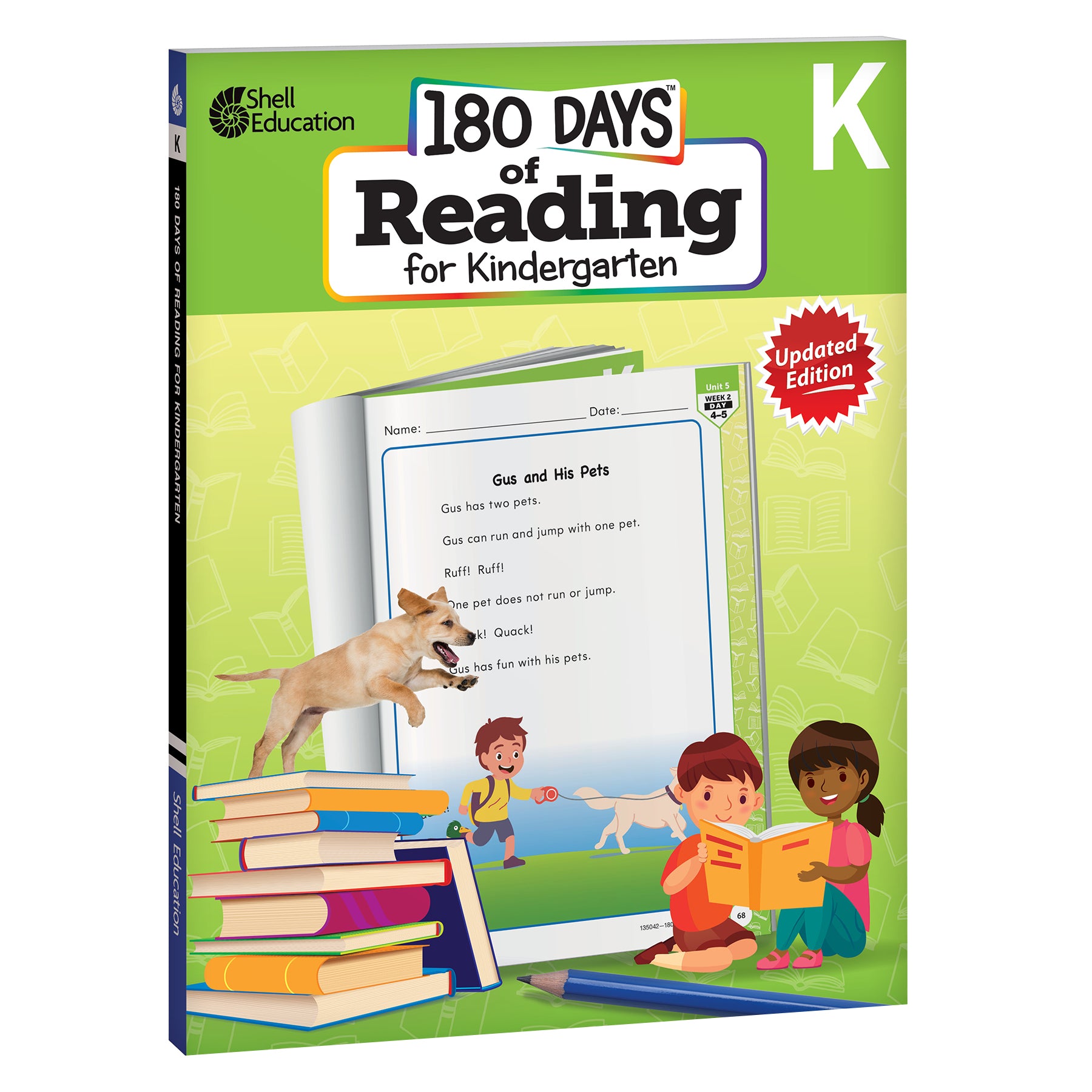 180 Days Reading, Spelling, Language, & Math Grade K: 4-Book Set