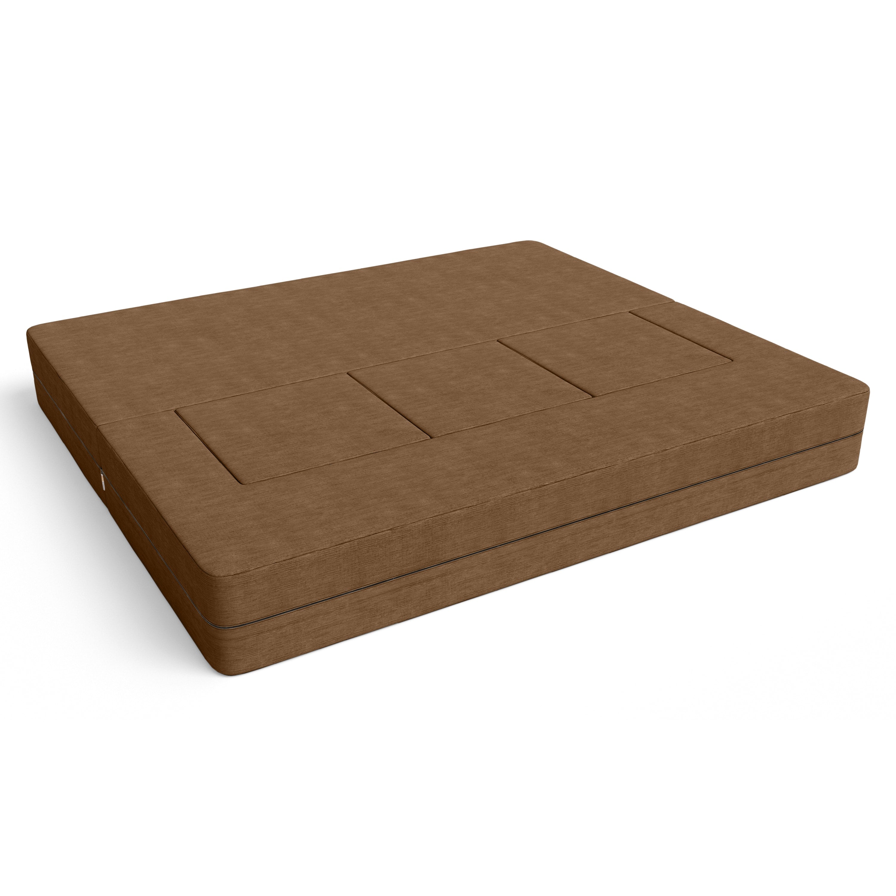 Jaxx Zipline Convertible Sleeper Sofa & Three Ottomans / California King-Size Bed, Textured Microvelvet - Dove Grey