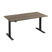 Bush Business Furniture Move 60 Series 60W x 30D Electric Height Adjustable Standing Desk in Modern Hickory with Black Base - 59.45" Width x 29.37" Depth x 47.69" Height