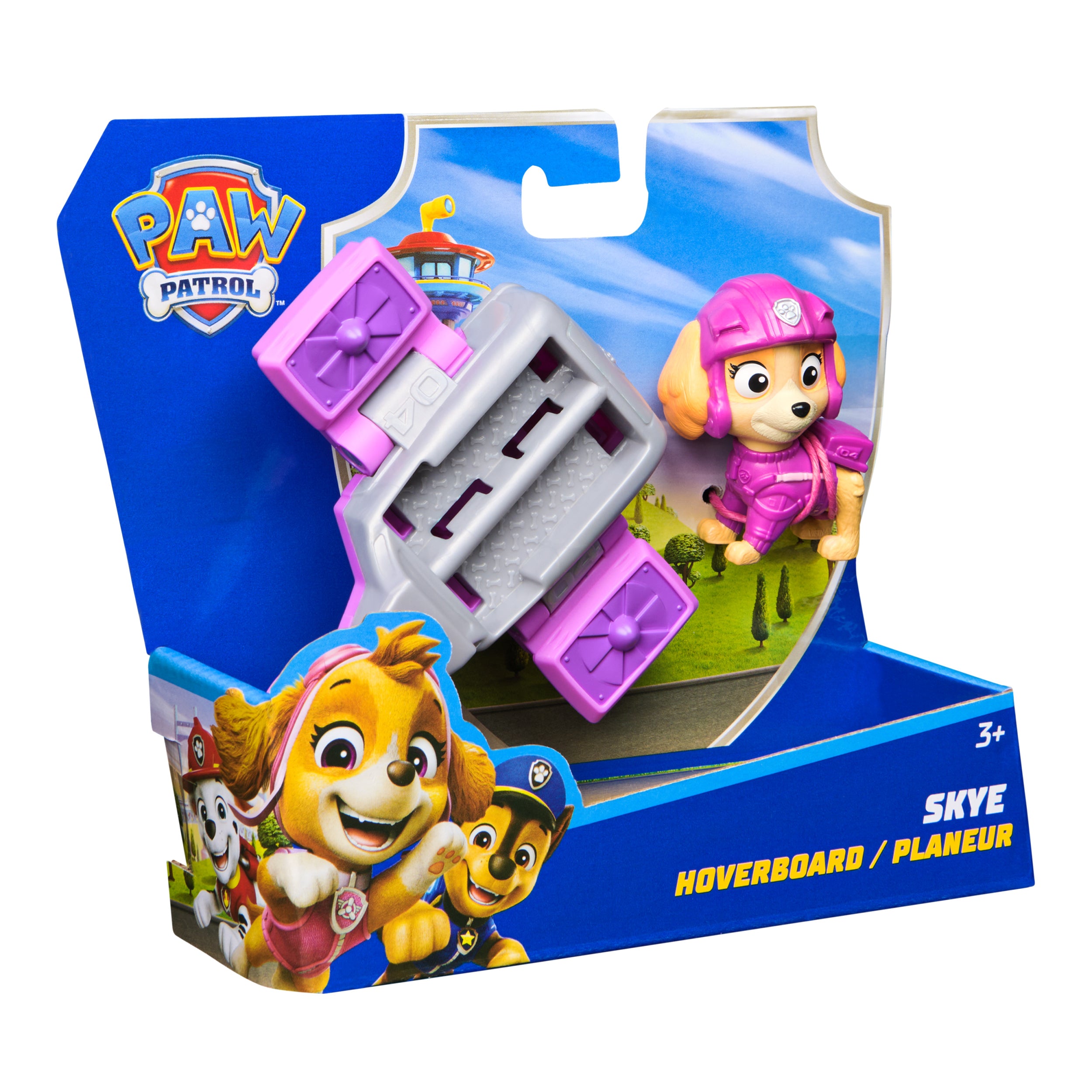 PAW Patrol: Action Pups Skye Action Figure & Hoverboard Airplane Toy with Foldable Wings, Kids Toys for Boys & Girls Ages 3 and up