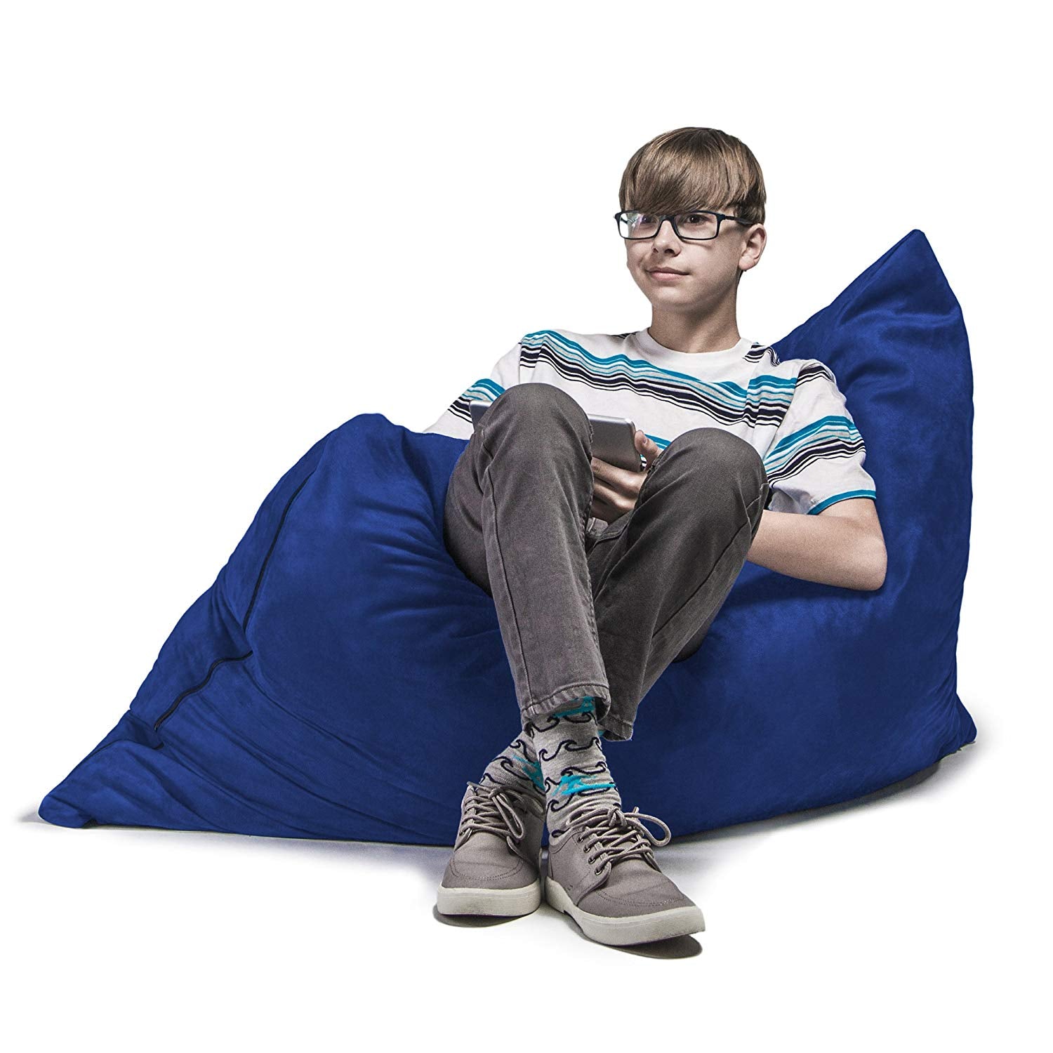 Jaxx 3.5 Ft Pillow Saxx Kids Bean Bag, Blueberry