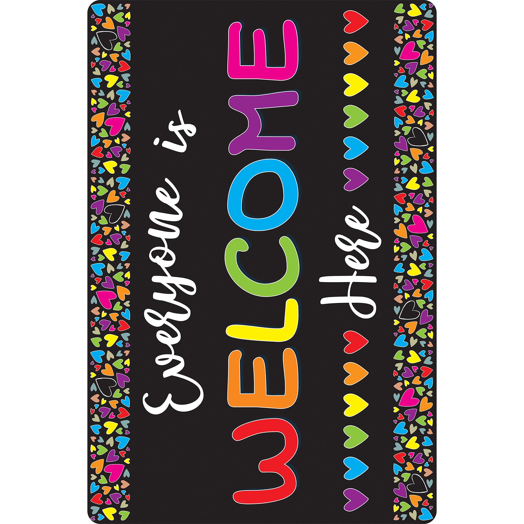 Computer Mouse Pad, 8" x 10", Everyone is Welcome Here, Hearts