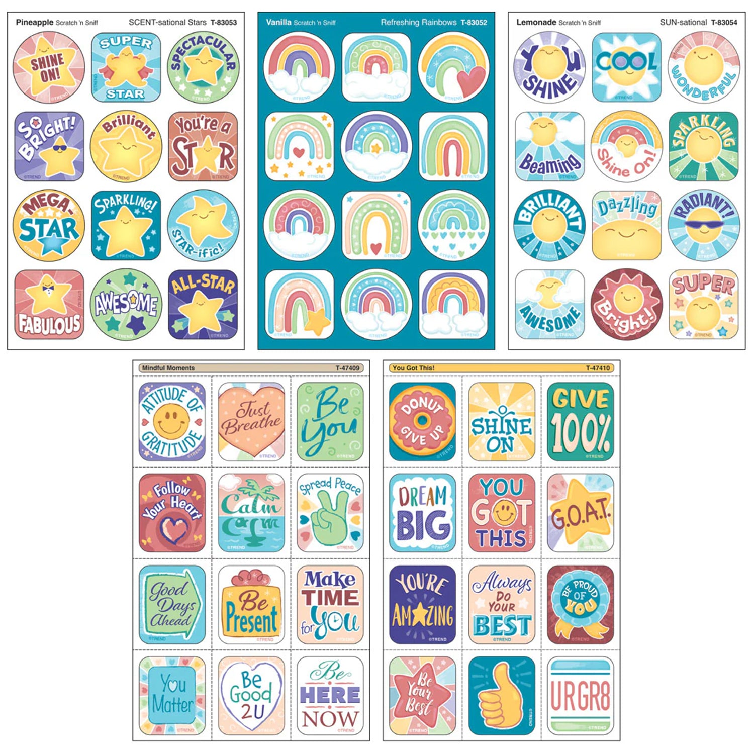 Be Your Best Mixed Stickers Variety Pack, Pack of 120