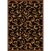 Acanthus 5'4" x 7'8" area rug in color Black