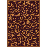 Acanthus 3'10" x 5'4" area rug in color Burgundy
