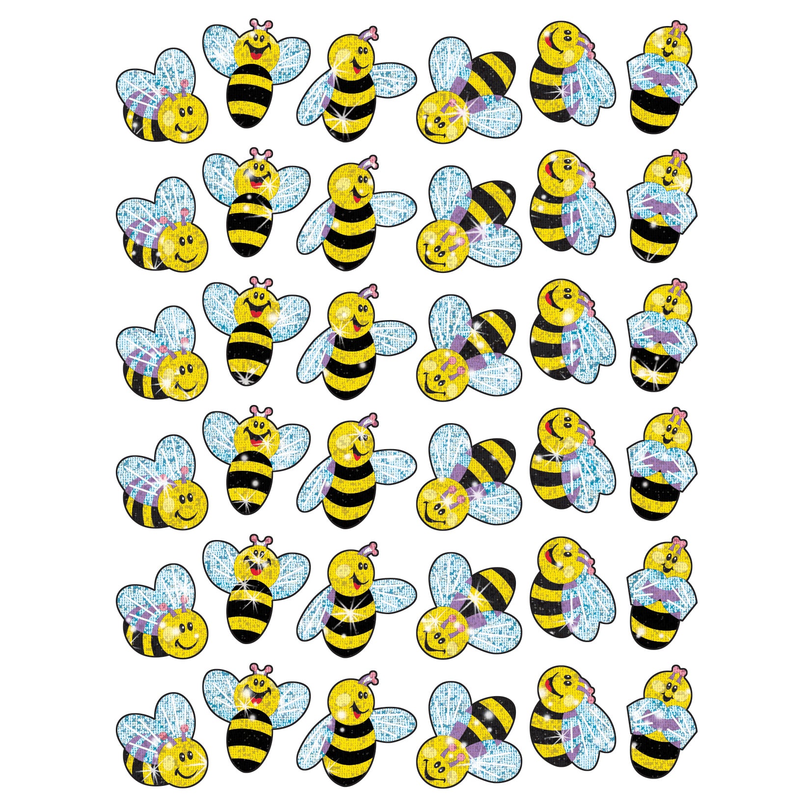 Buzzing Bumblebees Sparkle Stickers®, 72 ct