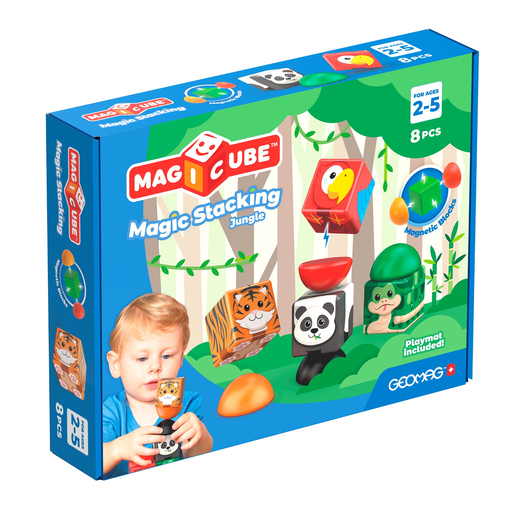 GEOMAG MAGICUBE STACK JUNGLE 8PCS