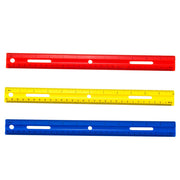 Achieva® Ruler, 12" Plastic, Assorted Colors: Red, Yellow, Blue