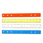 Achieva® Ruler, 12" Shatter-Proof, Assorted Transparent Colors: Blue, Red, Yellow, Clear