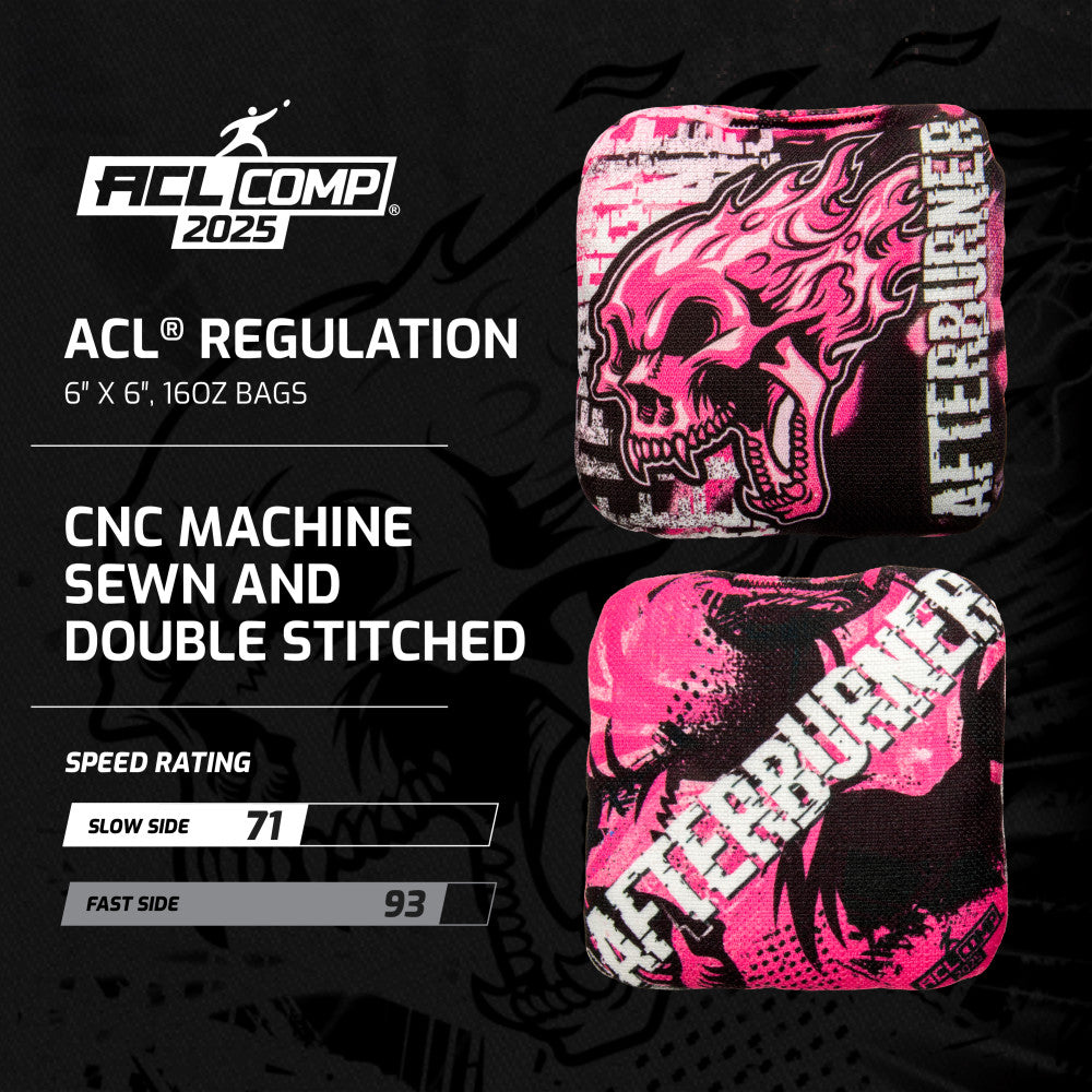 ACL COMPETITION "AFTERBURNER Breast Cancer Prevention Pink" Replacement Bean Bags, 4-Pack W/ Carry Bag