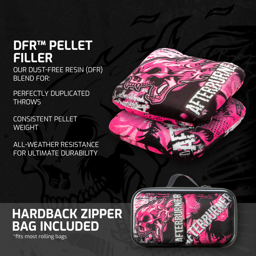 ACL COMPETITION "AFTERBURNER Breast Cancer Prevention Pink" Replacement Bean Bags, 4-Pack W/ Carry Bag
