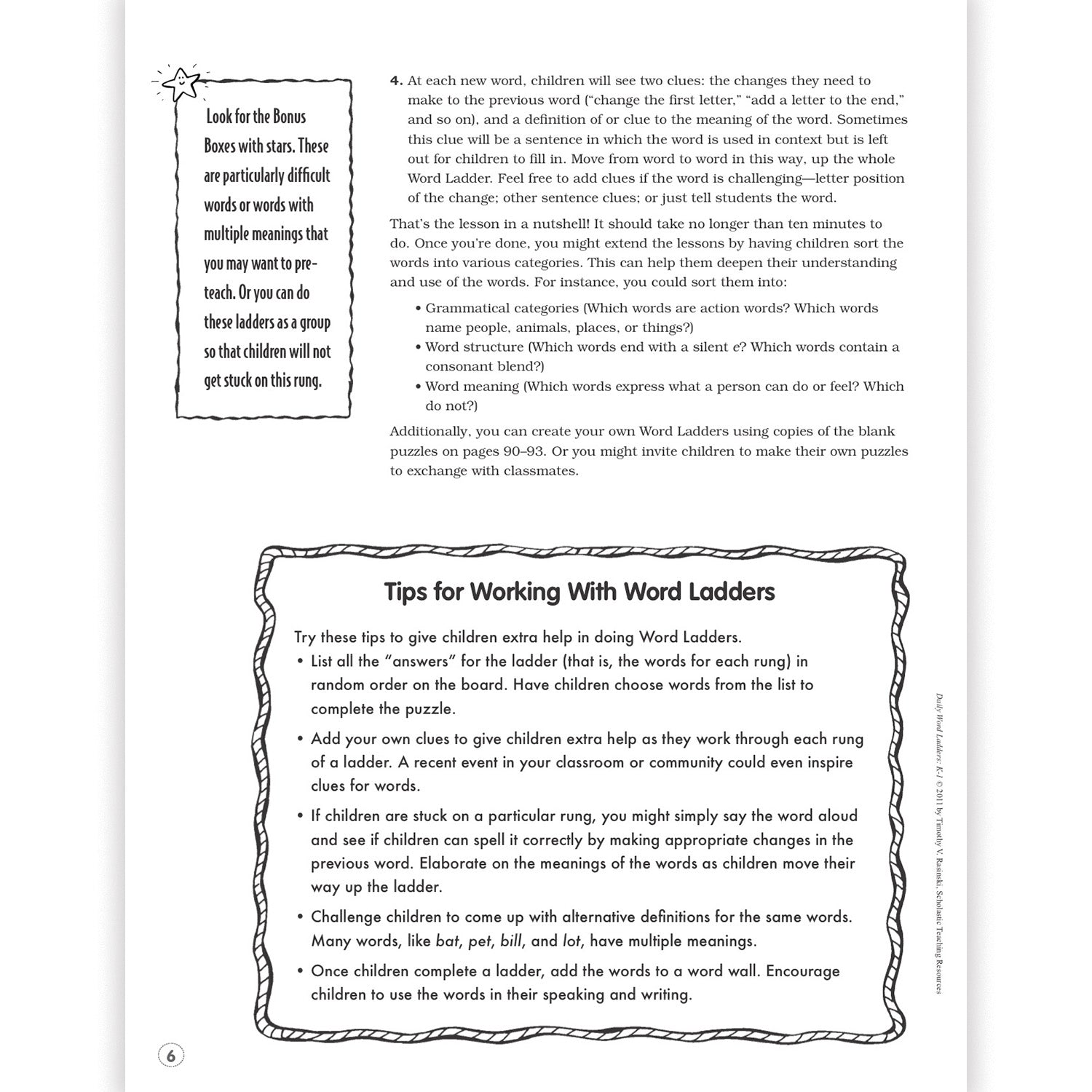 Daily Word Ladders, Grades K-1, 8-3/8" Width, 10-7/8" Length