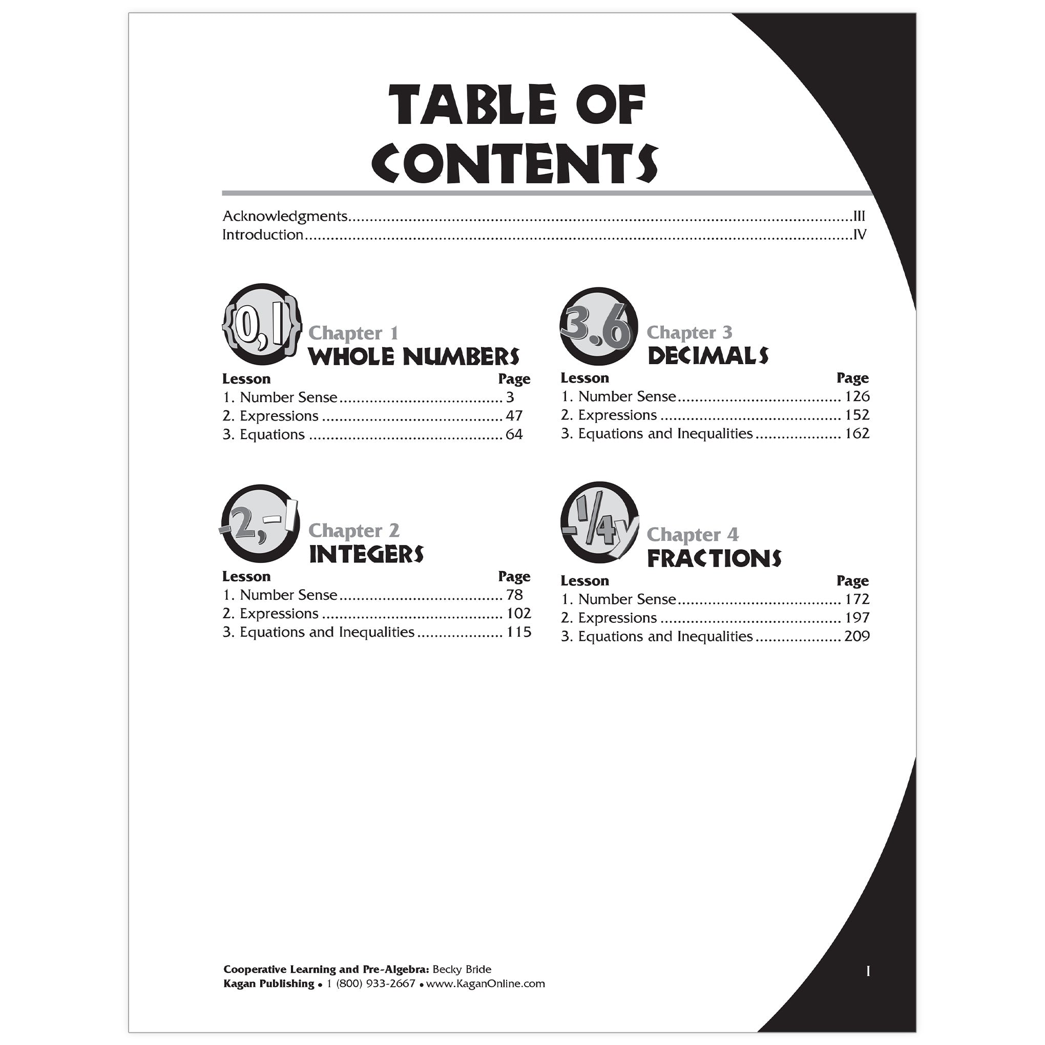 Cooperative Learning & Pre-Algebra Secondary Activities Book, Grade 6-10