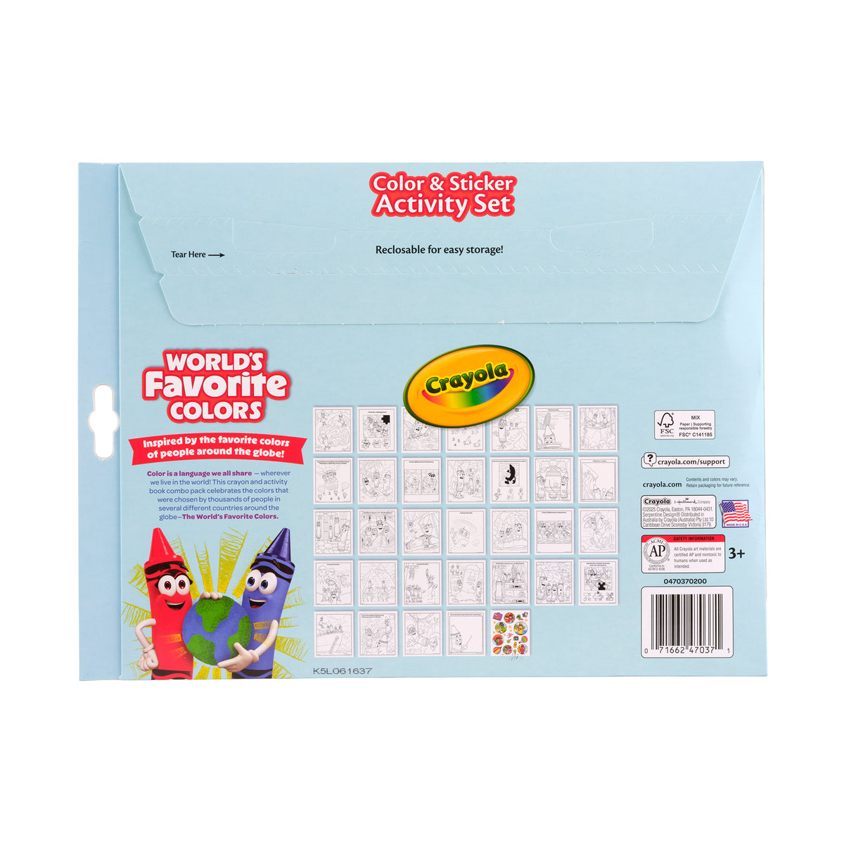 COLOR & STICKER ACTIVITY SET W/