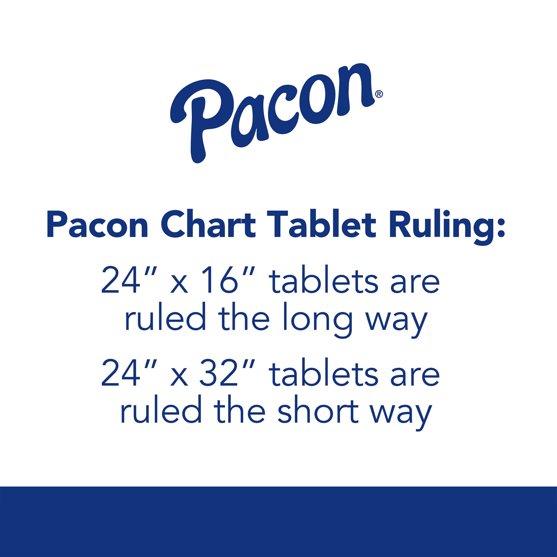 Chart Tablet, No Cover, 1" Ruled, 24" x 32", 70 Sheets