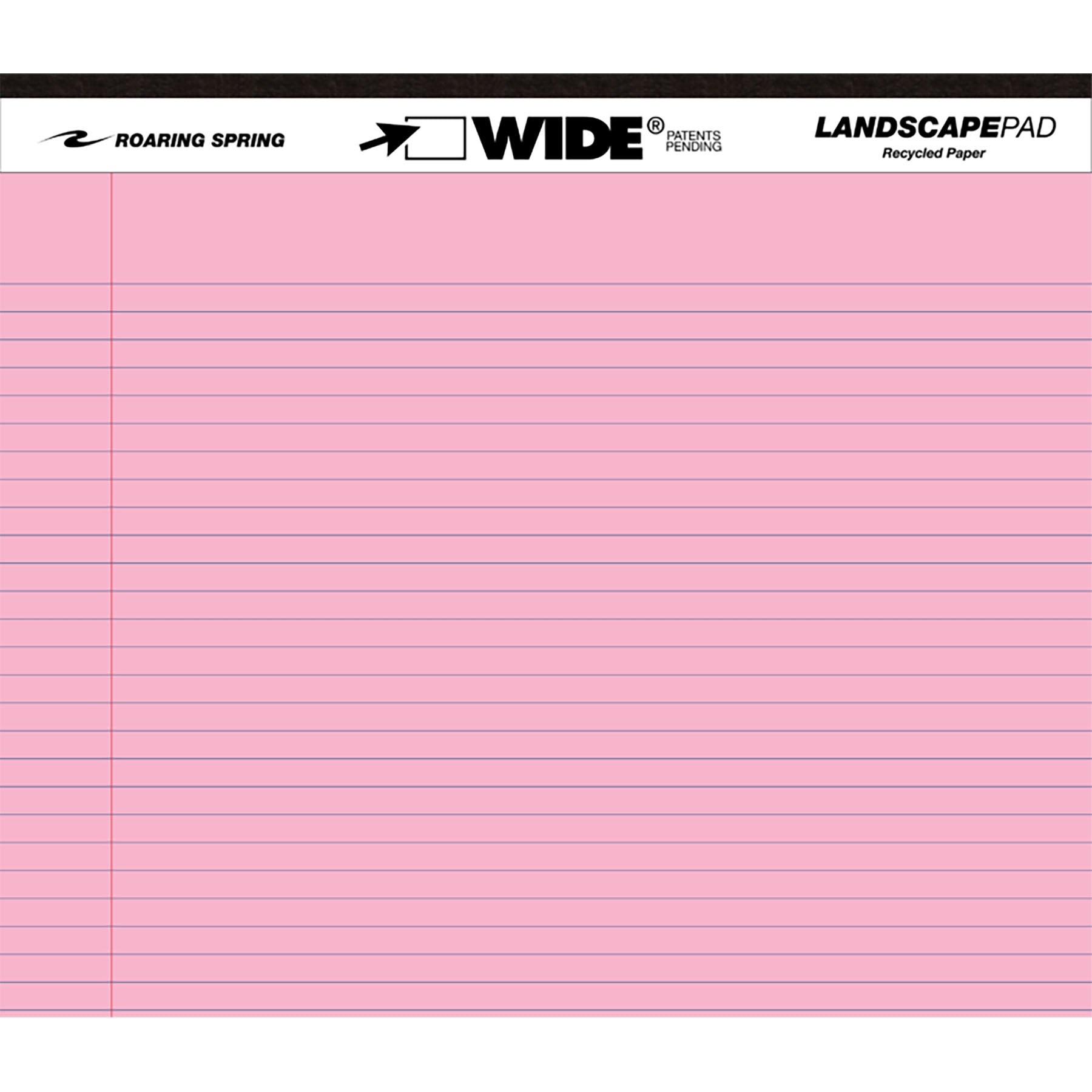 Legal Pad, Landscape, Assorted 3-Pack (Orchid, Blue, Pink)