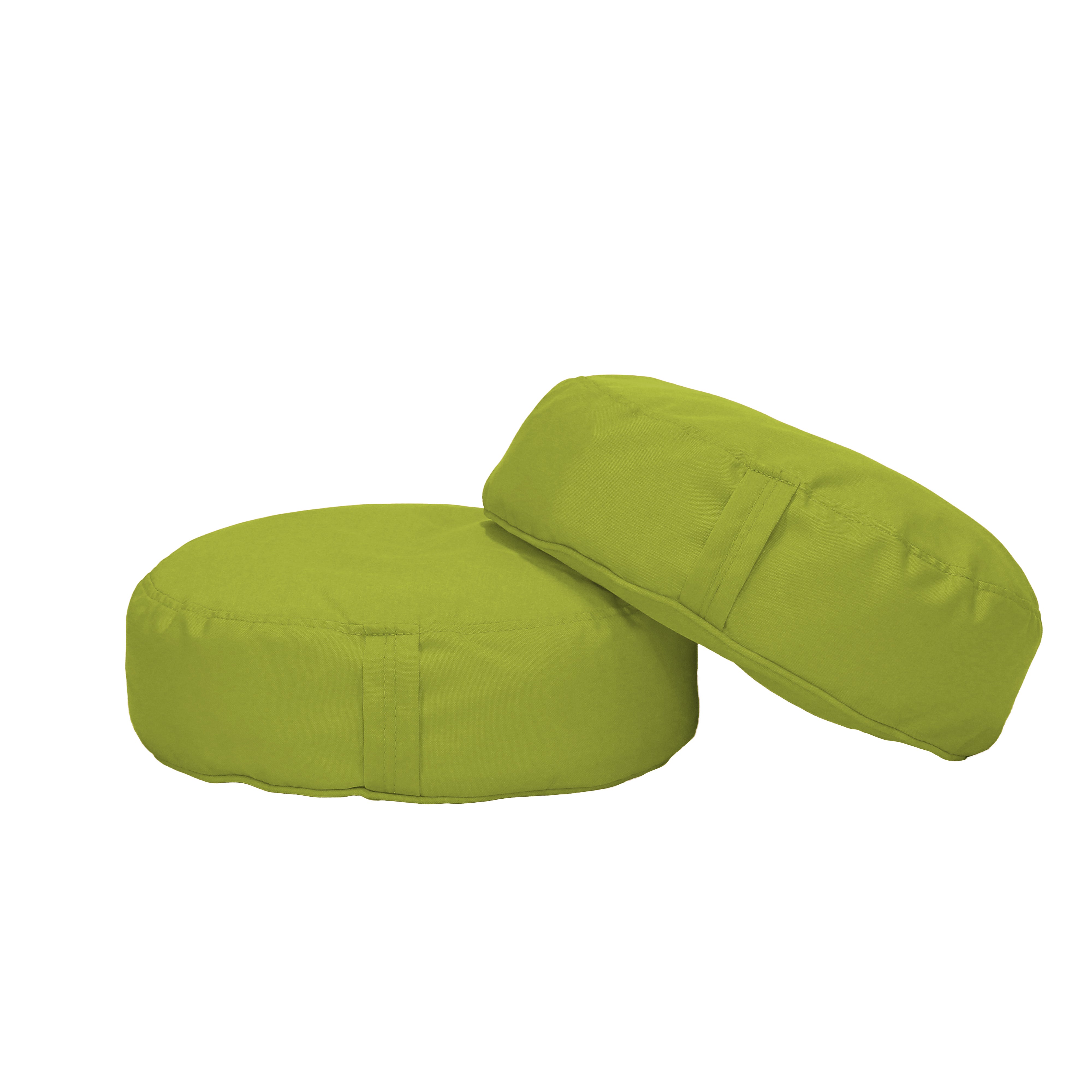 Element 16" Round Bean Cushions, 2-Piece - Lime Green