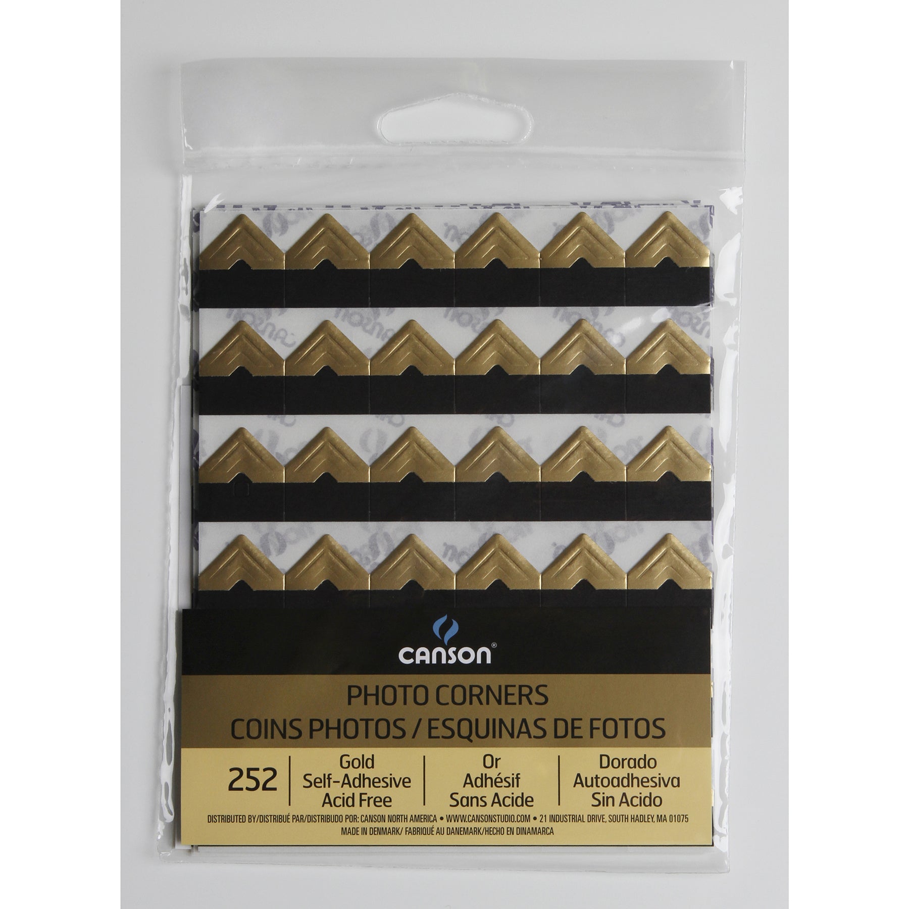 Self Adhesive Photo Corners, Gold, 252 Pieces