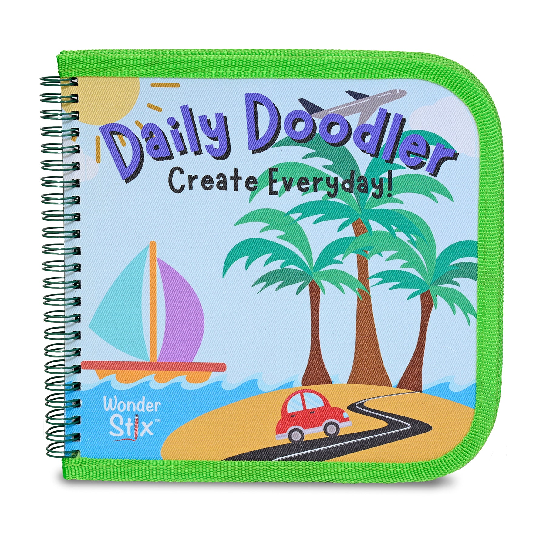 Daily Doodler Reusable Activity Book- Travel Cover, Includes 4 Wonder Stix