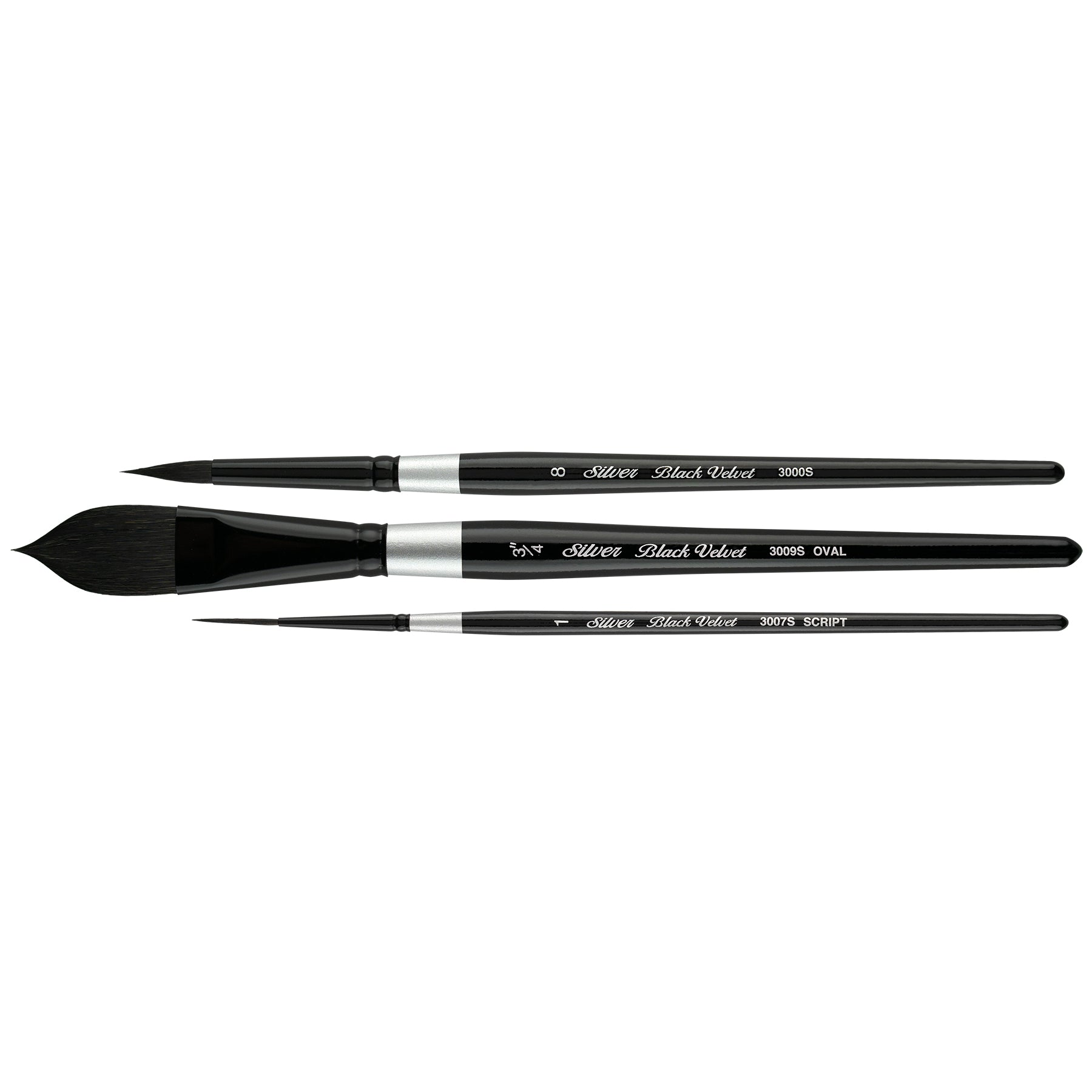 Black Velvet® Watercolor, 3 Brushes