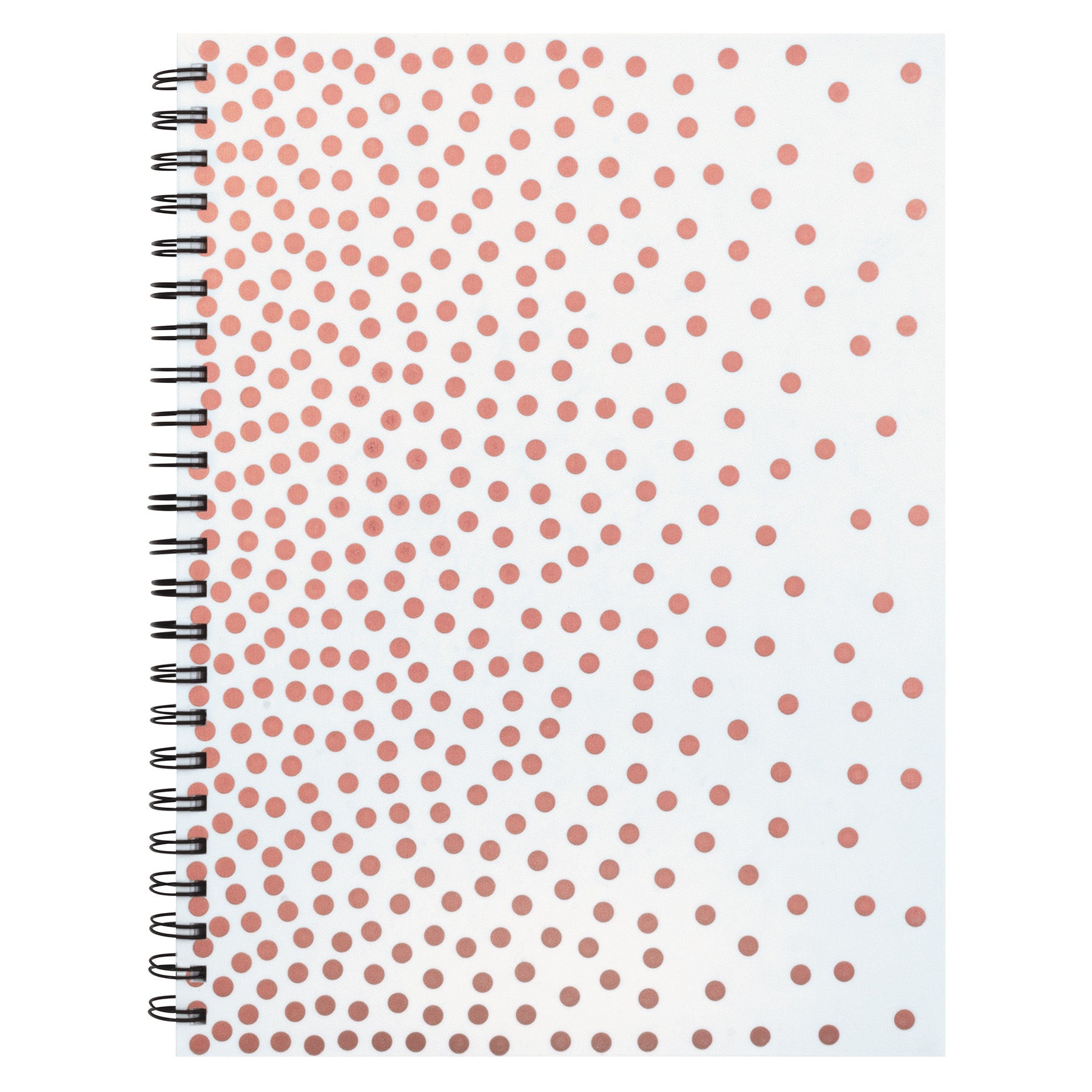 Fashion Poly Sketch Book, 9" x 12", 75 Sheets, Rose Gold Dots Design