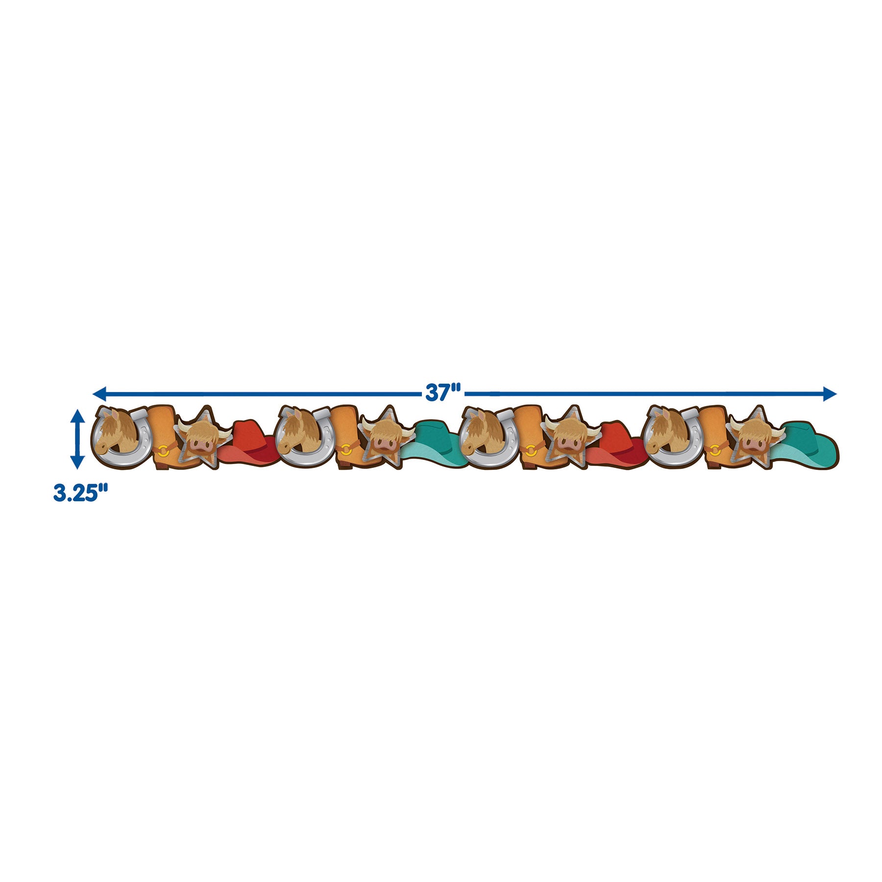 Western Icons Extra Wide Deco Trim, 37 Feet Per Pack, 3 Packs