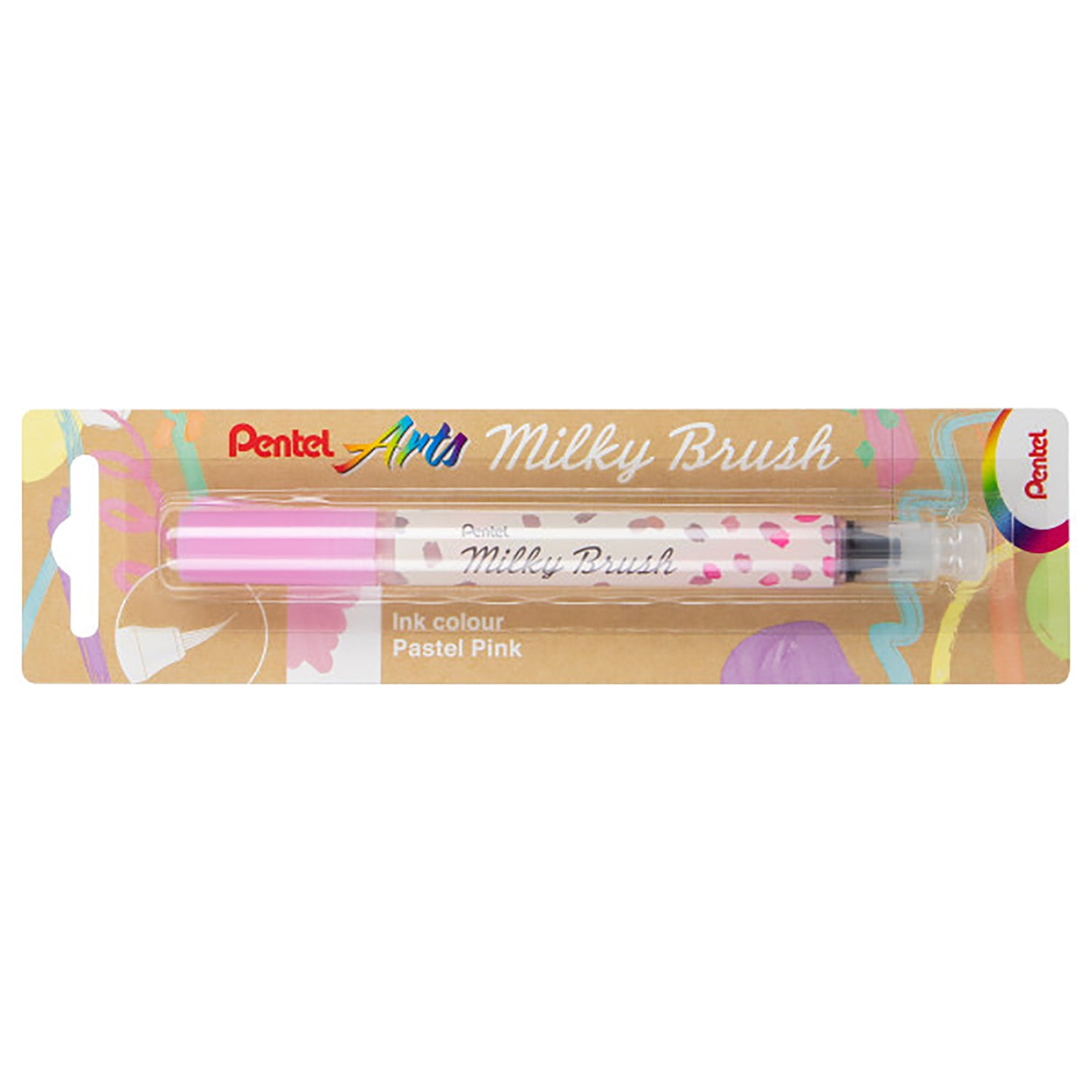 Milky Brush Pen, Pastel Pink Ink, 1-Pack