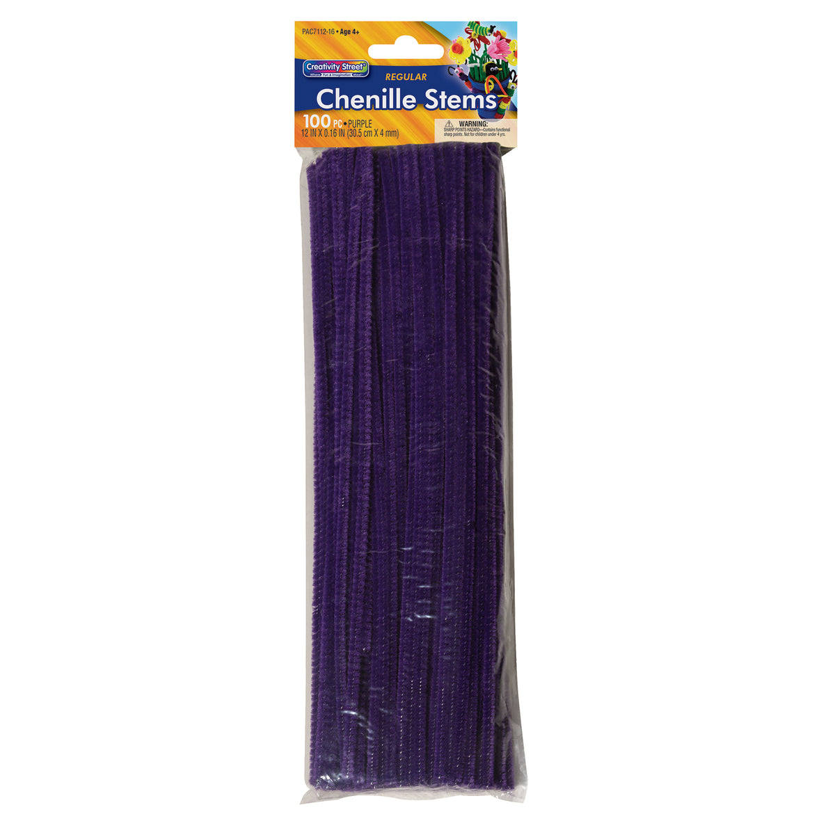 (3 PK) REG STEMS PURPLE 12IN 100CT