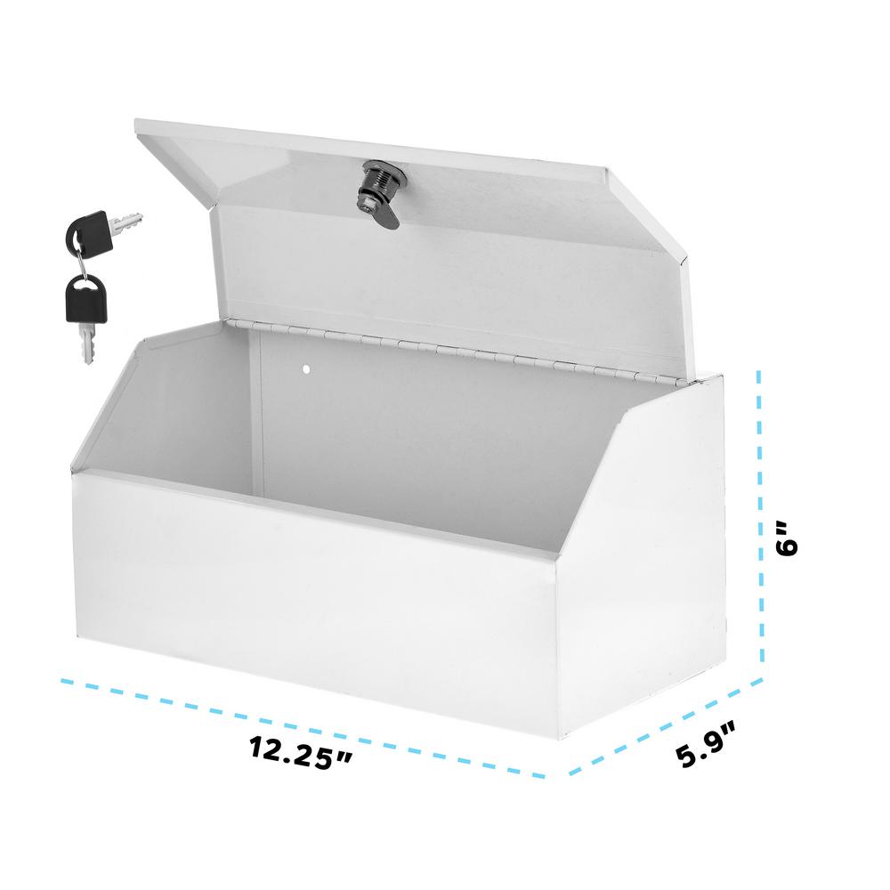 6 in. H x 12.5 in. W x 5.9 in. D Locking Steel Surface-Mount Medicine Cabinet