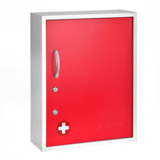 21 in. H x 16 in. W Dual Lock Surface-Mount Medical Security Cabinet in Red with Pull-Out Shelf and Document Pocket 2 Pack