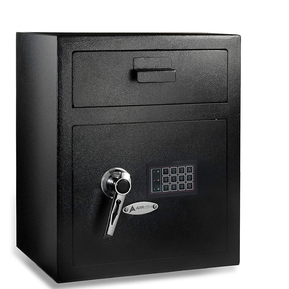 AdirOffice 1.1 cu. ft. Steel Digital Depository Safe with Digital keypad with 30 Key Cabinet