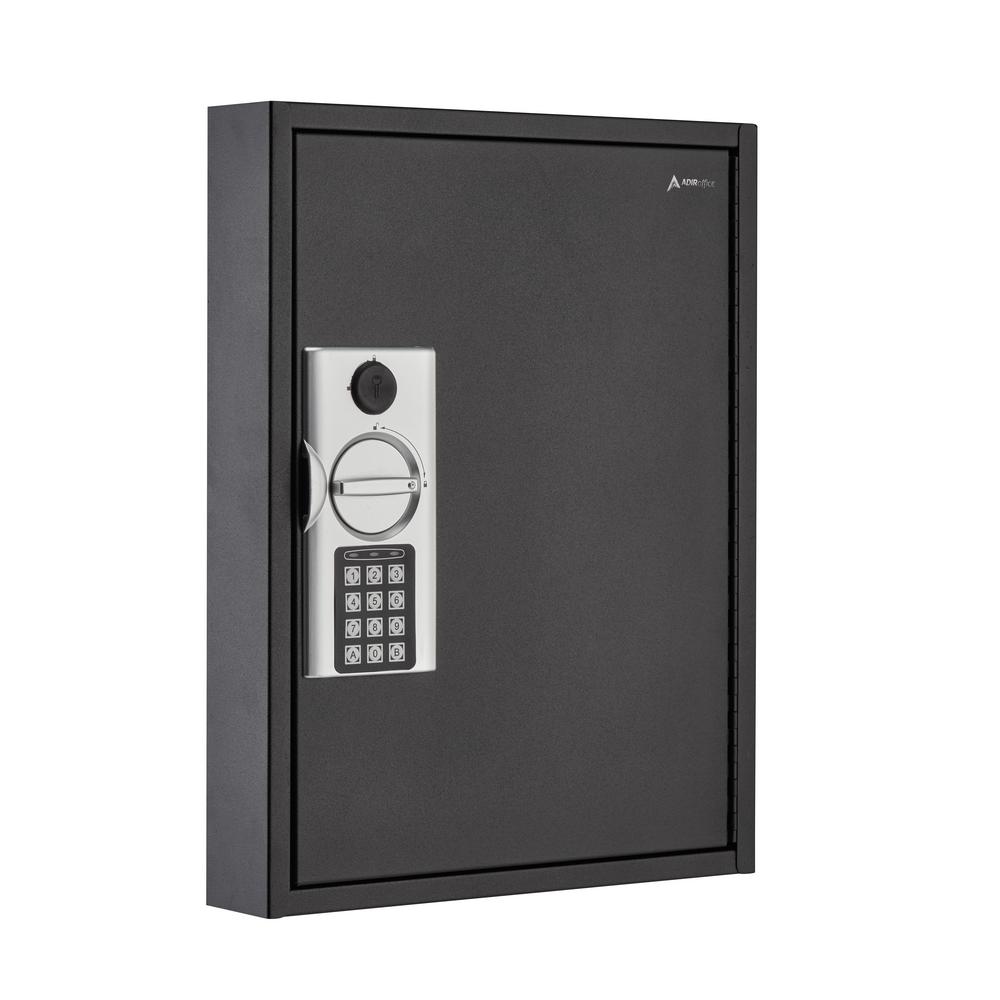 60-Key Steel Heavy-Duty Digital Lock Key Cabinet, Black with 100 Key Tags