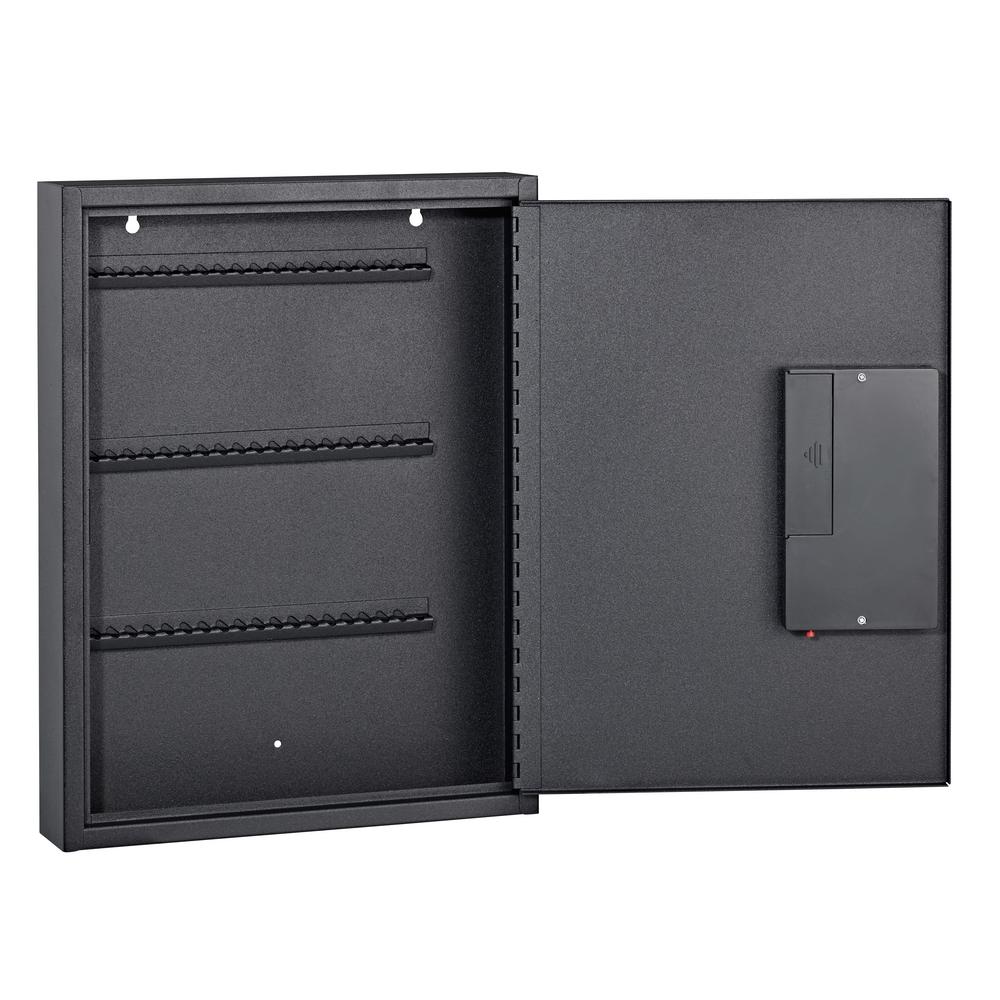 60-Key Steel Heavy-Duty Digital Lock Key Cabinet, Black